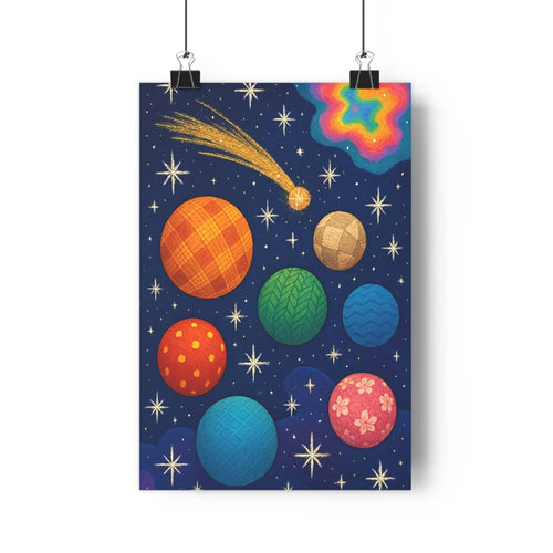 Poster décoratif galaxie bleu profond moderne mystérieux salon chambre textile vibrant qualité unique qualité