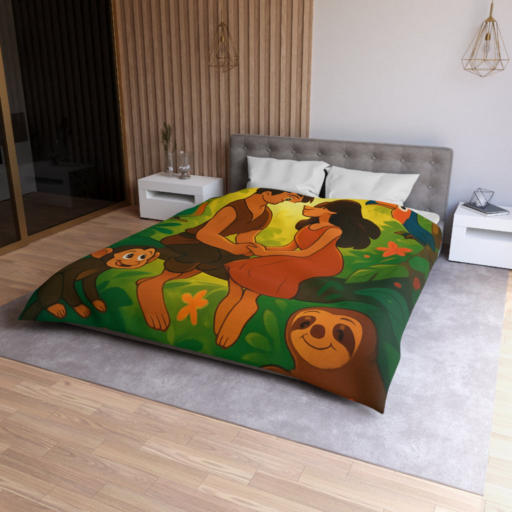 Housse de Couette Microfibre Art Graphique Contemporain Style Décoratif Chambre Tendance