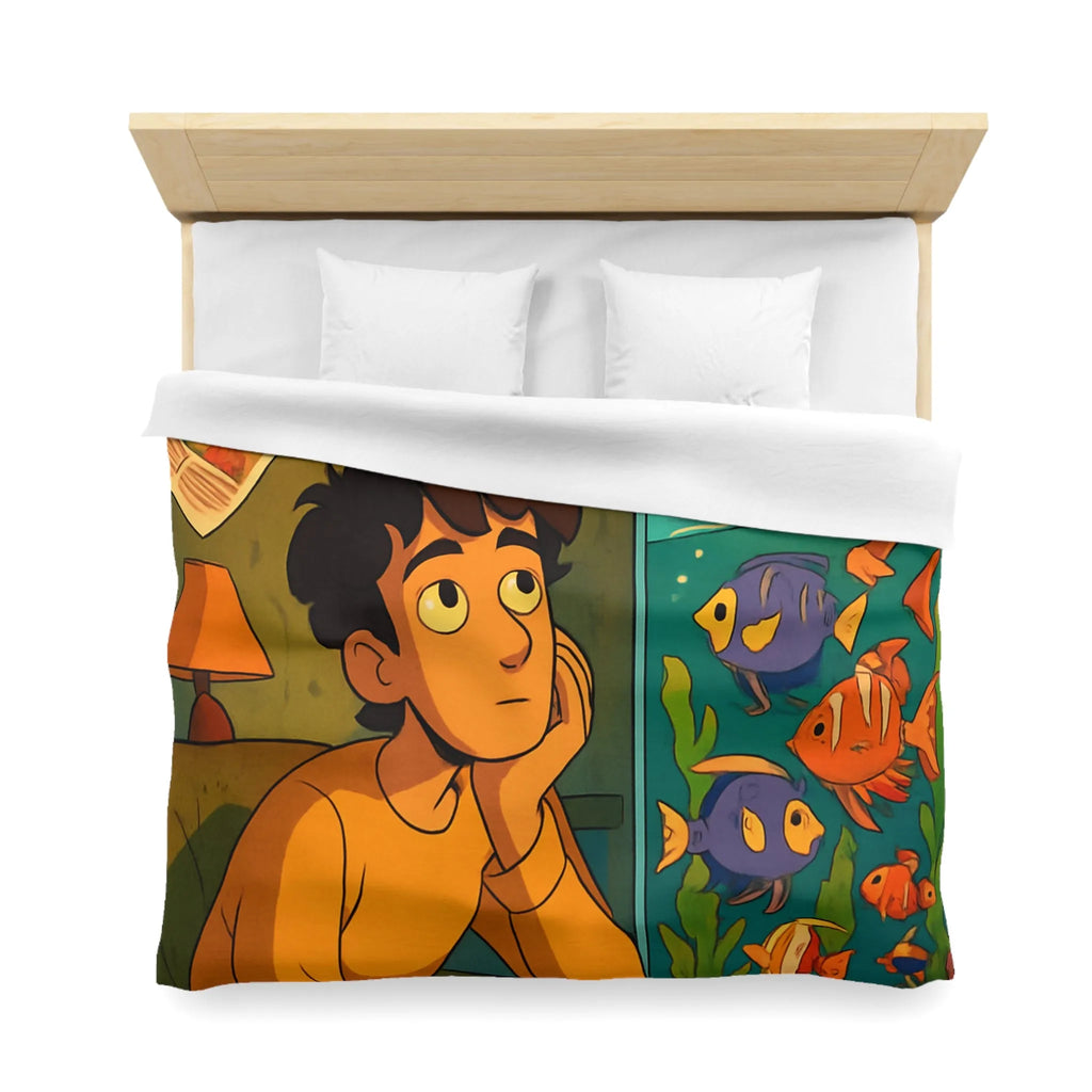 Captivant design coloré d'une chambre rêveuse avec poissons pour adolescents rêveurs