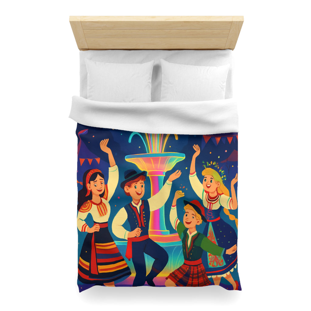 Housse de Couette Microfibre Illustration Unique Design Moderne Décoration Intérieure Raffinée