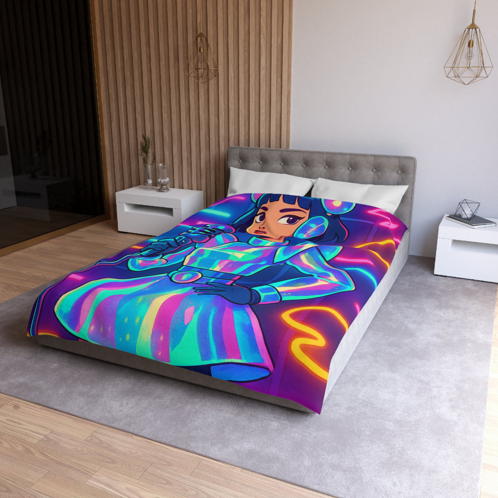 Housse de Couette Microfibre Design Artistique Moderne Décoration Chambre Confort Premium