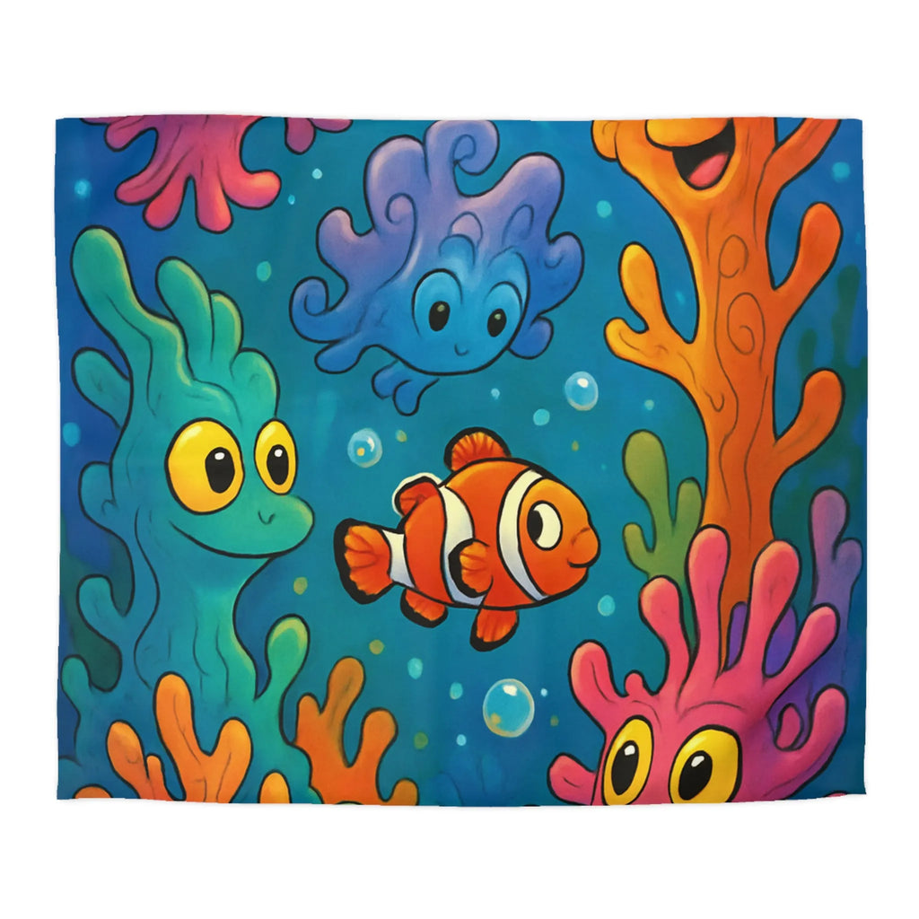 Explorez un Récif Abondant avec Poissons Sourire pour Chambre Enfant Enchantée