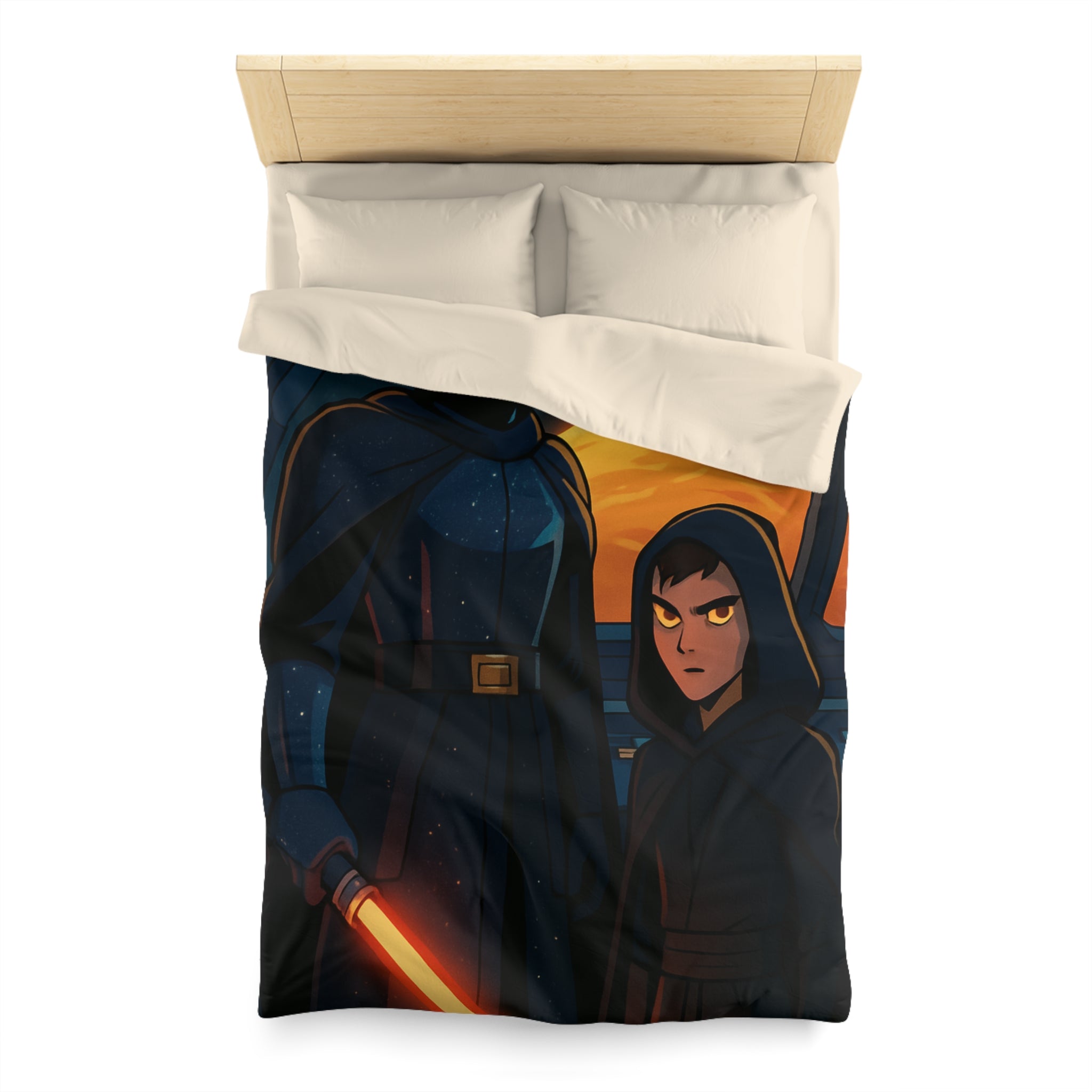 Housse de Couette Microfibre Design Artistique Moderne Décoration Chambre Confort Premium