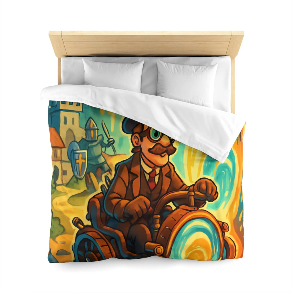 Housse de Couette Fantaisie : Voyageur Temporel en Machine Étrange Tourbillonnant à Travers Époques