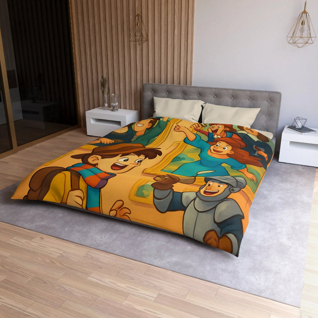 Couette Enfant Haute Qualité Motif Musée Aventure Jeux Joyeux Chevalier Éducatif Coloré