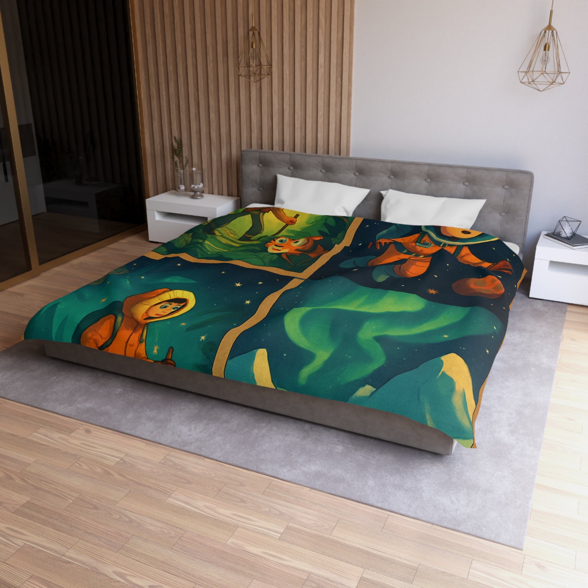 Housse de Couette Microfibre Création Artistique Moderne Design Exclusif Décoration Chambre