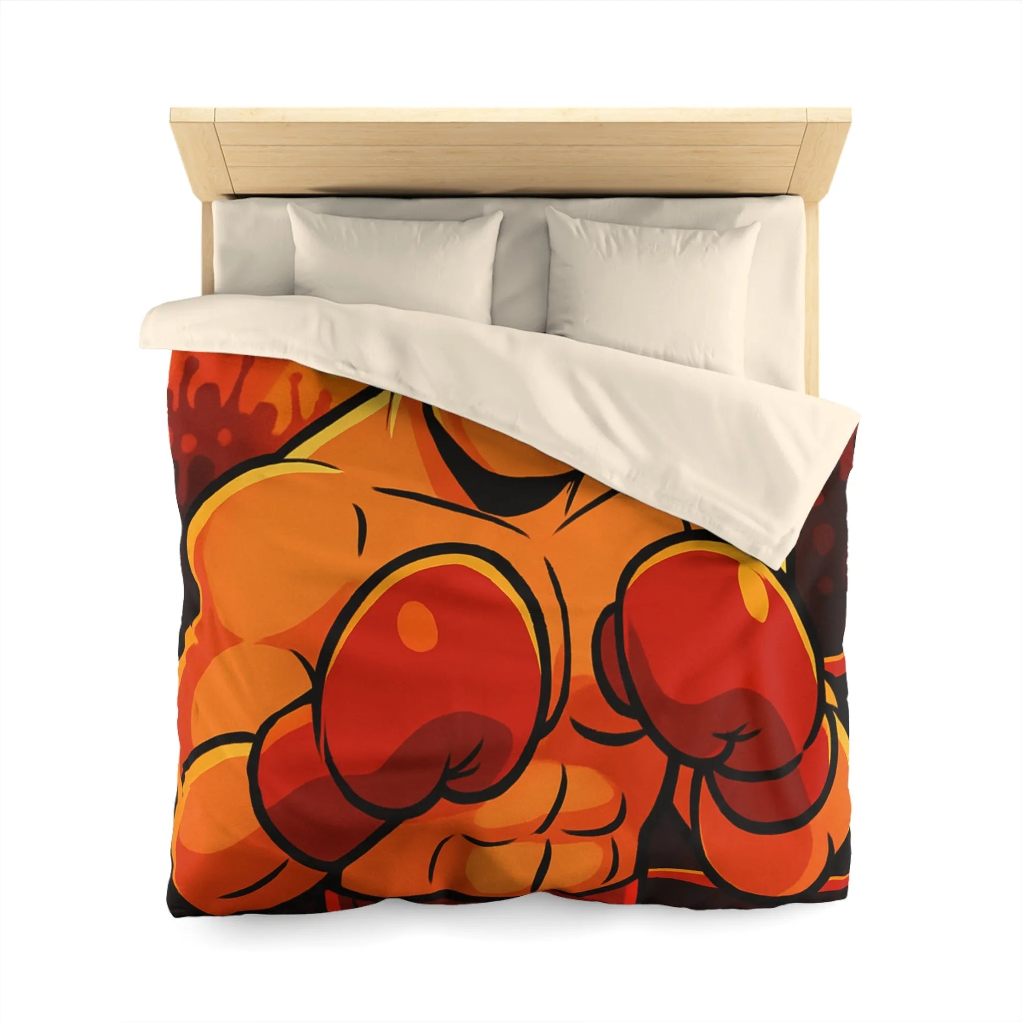 Housse de Couette Microfibre Art Graphique Contemporain Style Décoratif Chambre Tendance