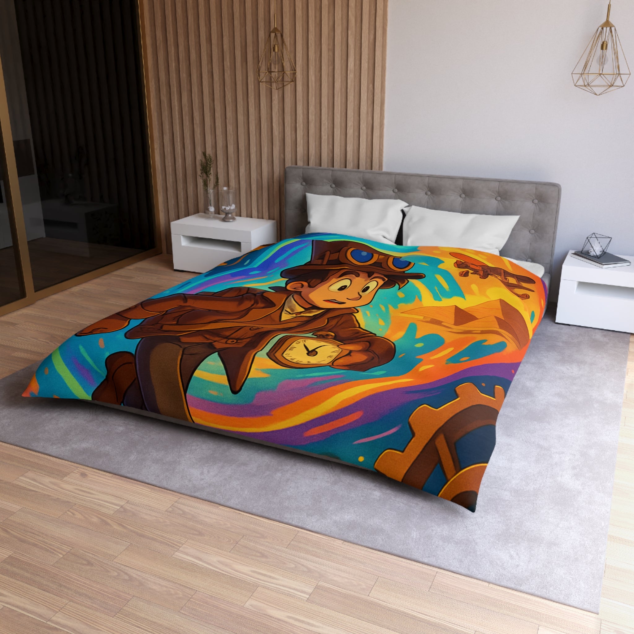 Housse de Couette Microfibre Création Artistique Moderne Design Exclusif Décoration Chambre