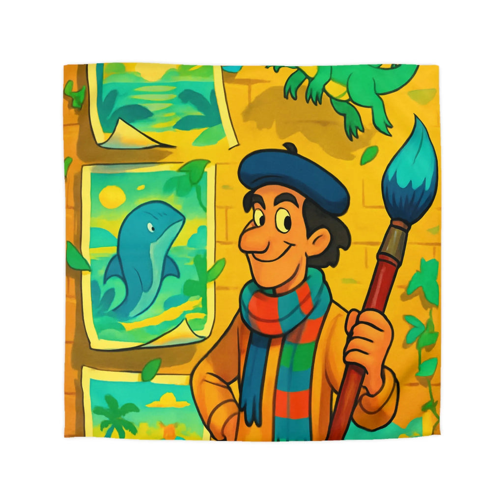 Housse de Couette Microfibre Art Graphique Contemporain Style Décoratif Chambre Tendance