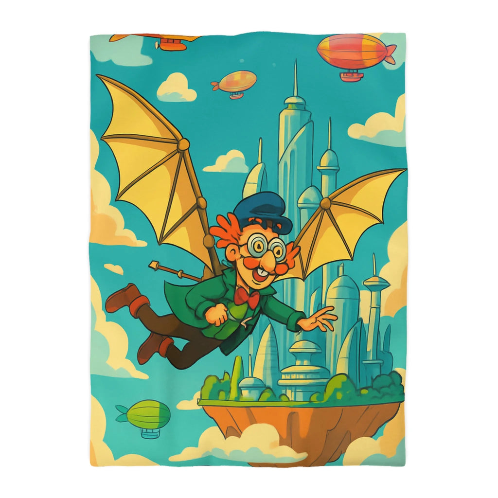 Housse de Couette Microfibre Art Graphique Contemporain Style Décoratif Chambre Tendance