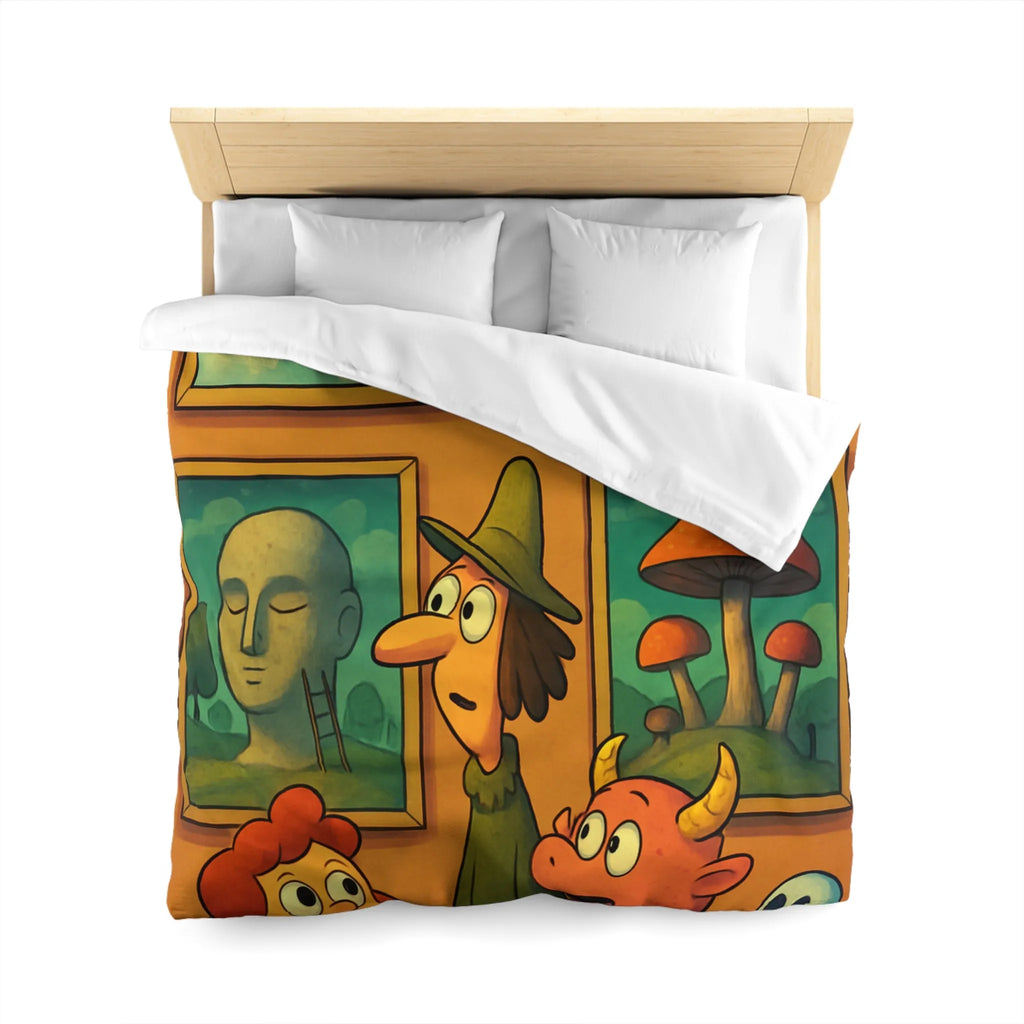 Housse de Couette Magique avec Paysages Oniriques et Personnages Enchantés pour Chambre de Rêve