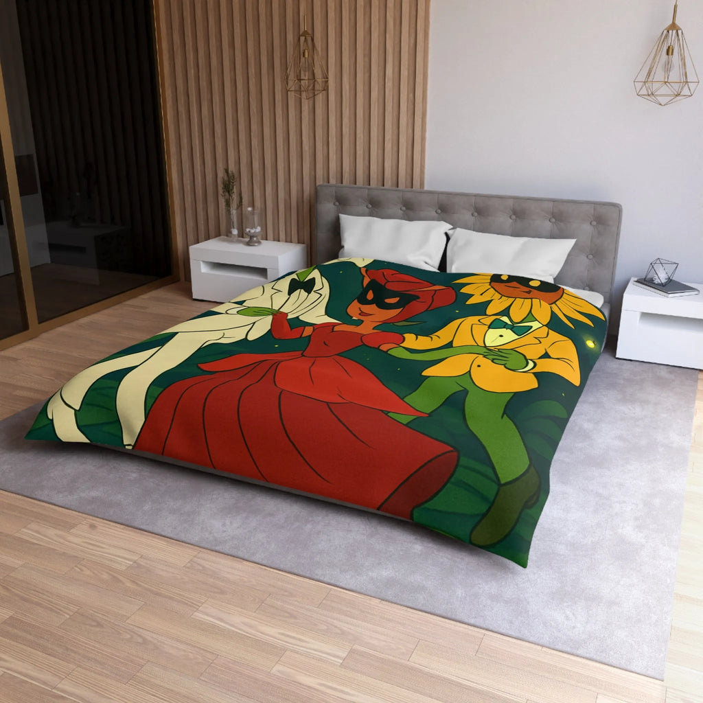 Housse de Couette Microfibre Art Graphique Contemporain Style Décoratif Chambre Tendance