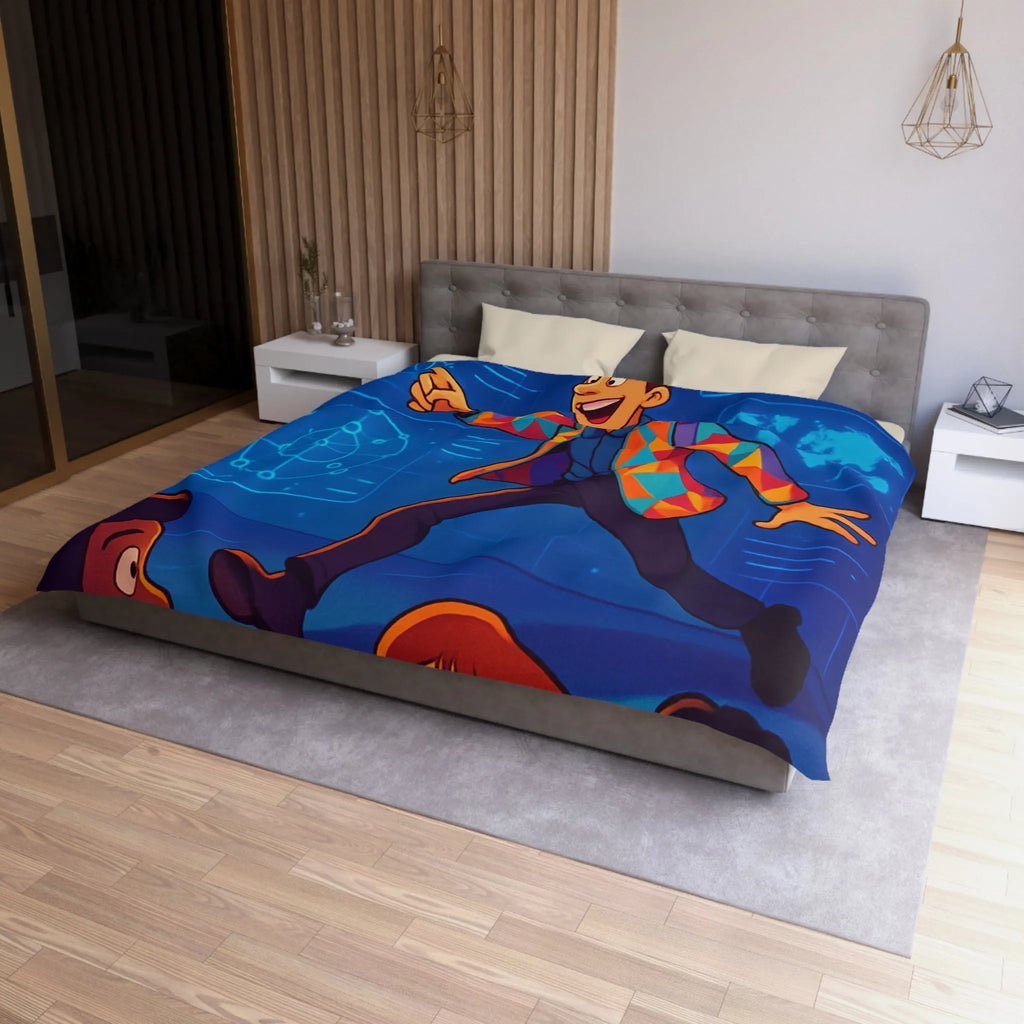 Housse de couette colorée avec motifs géométriques pour chambre moderne et artistique