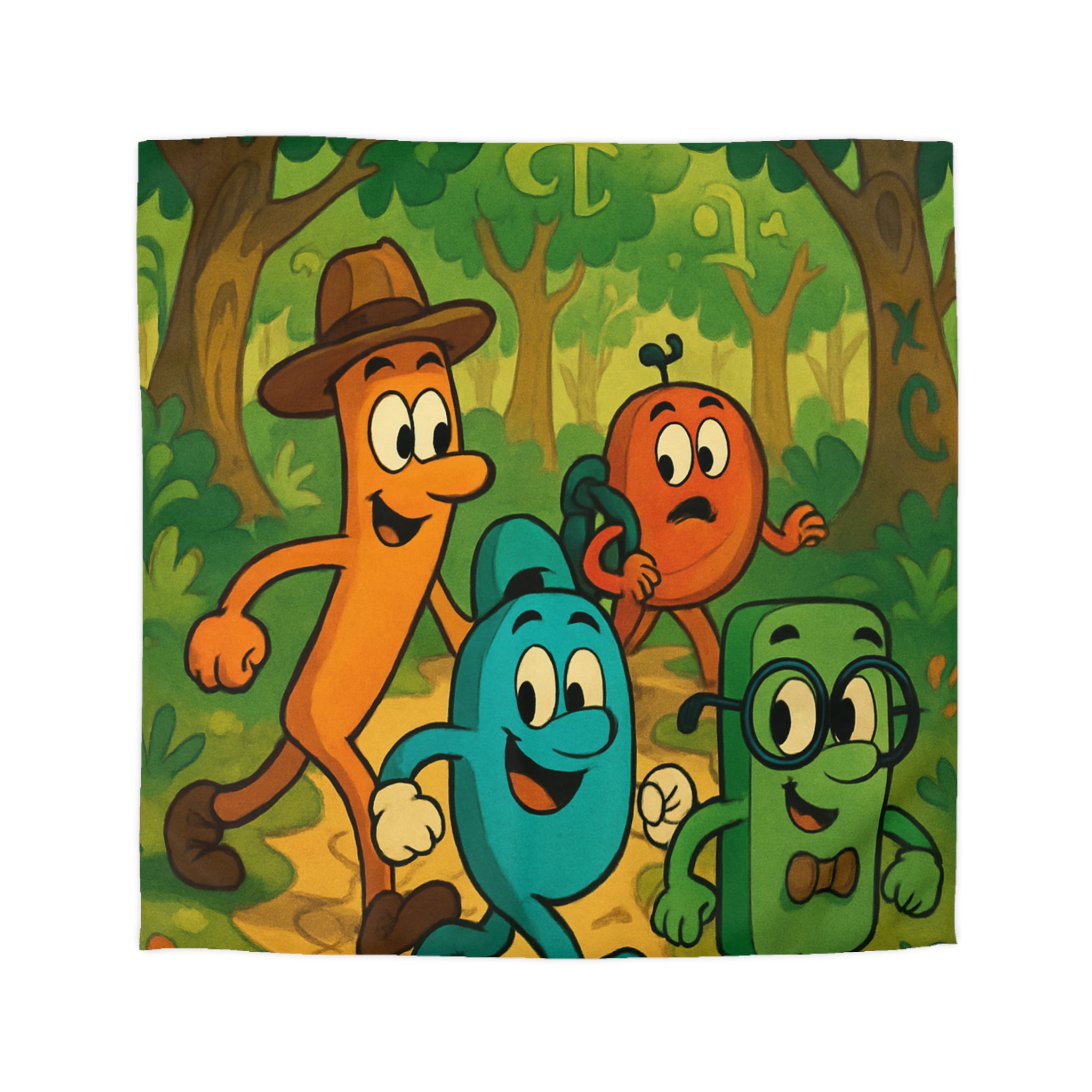 Housse de Couette Microfibre Motif Créatif Original Style Contemporain Chambre Élégante