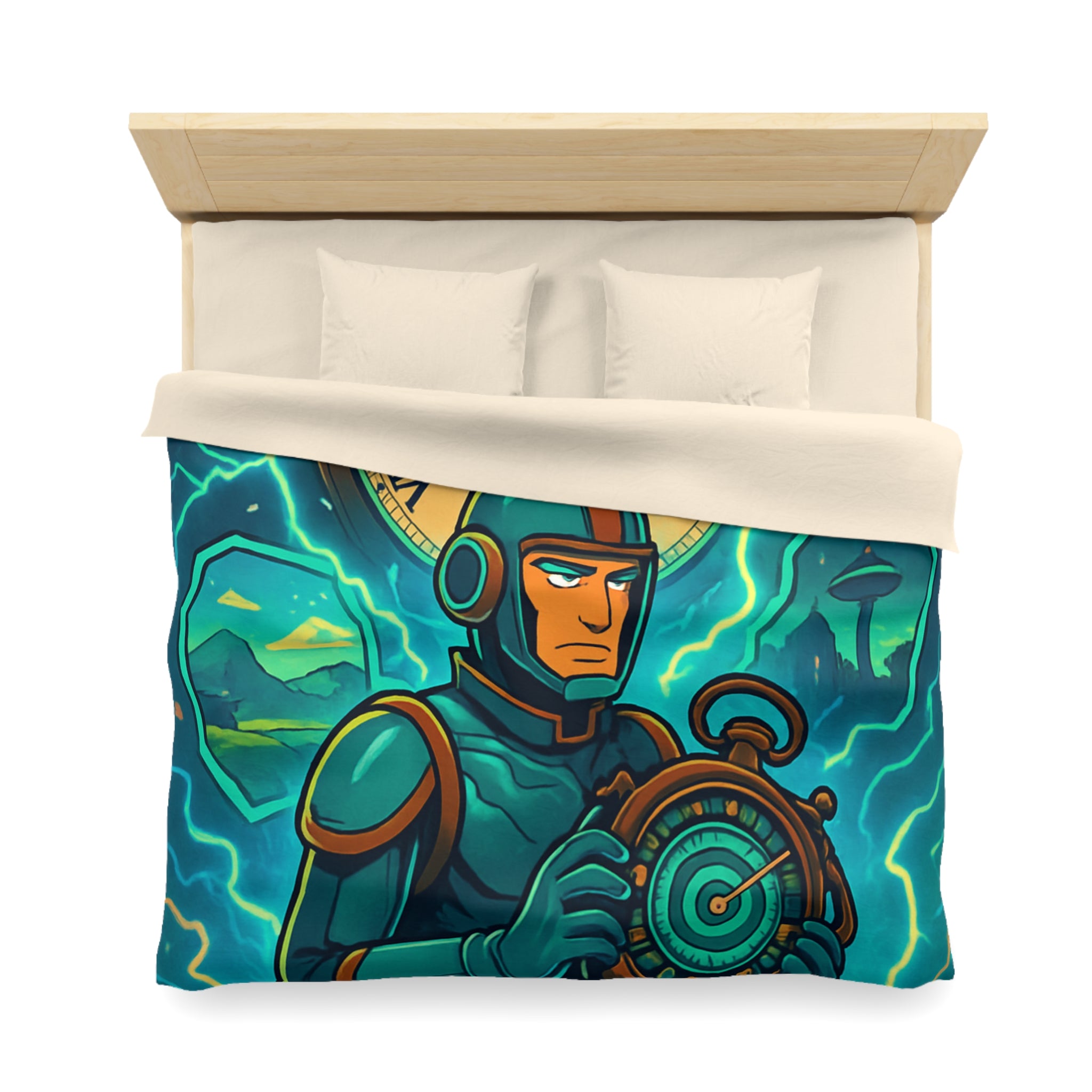 Housse de Couette Microfibre Illustration Unique Design Moderne Décoration Intérieure Raffinée