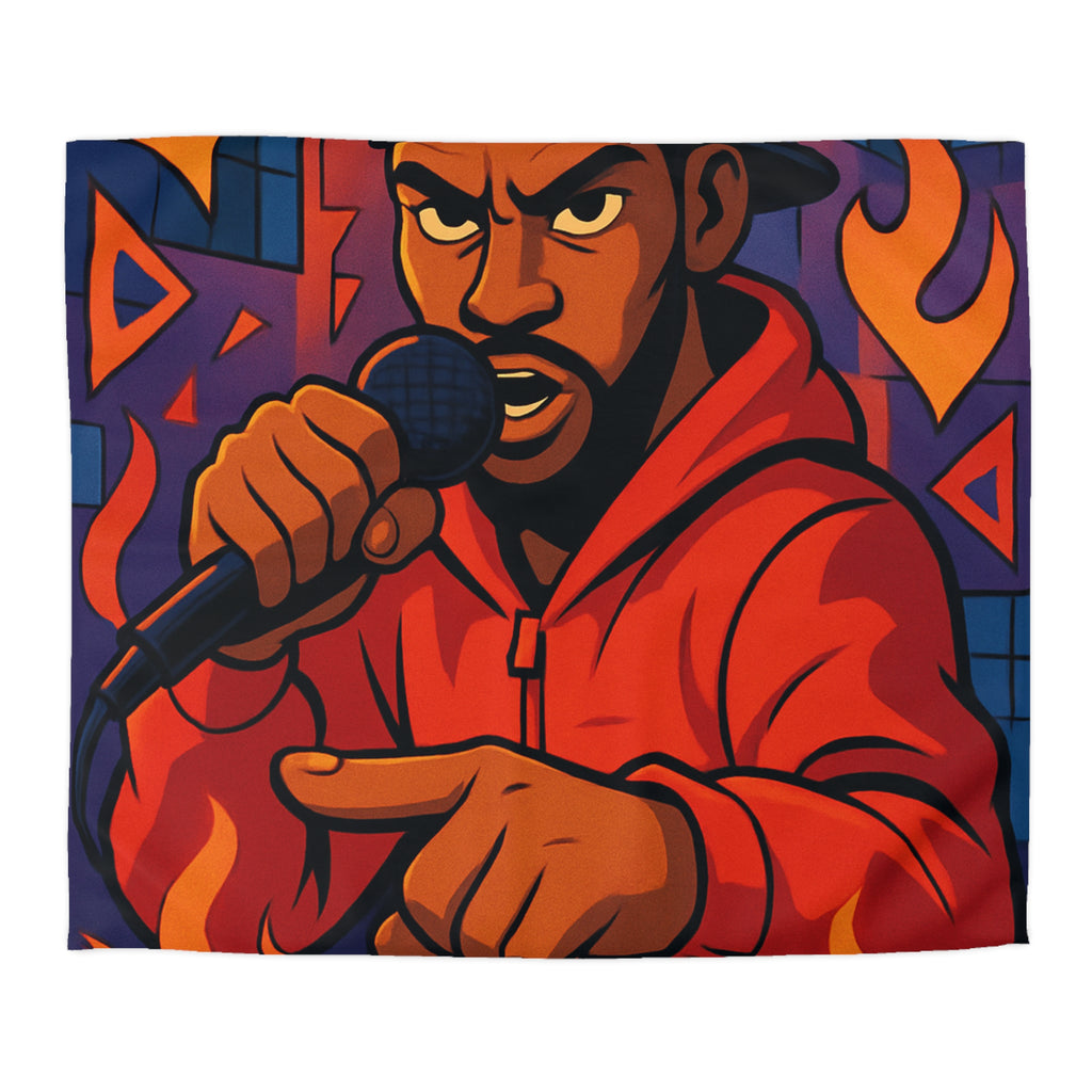 Housse de Couette Microfibre Motif Créatif Original Style Contemporain Chambre Élégante