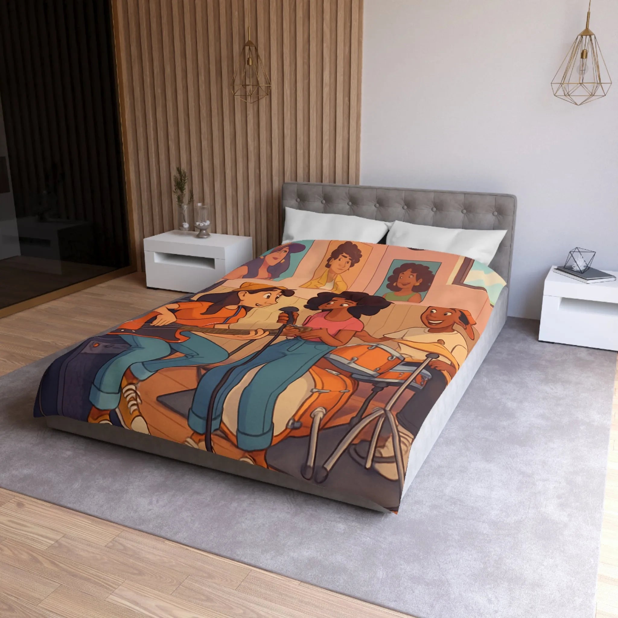 Housse de Couette Microfibre Création Artistique Moderne Design Exclusif Décoration Chambre