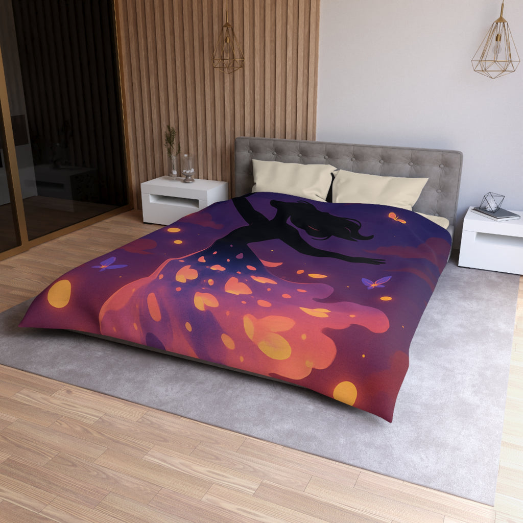 Housse de Couette Microfibre Design Artistique Moderne Décoration Chambre Confort Premium