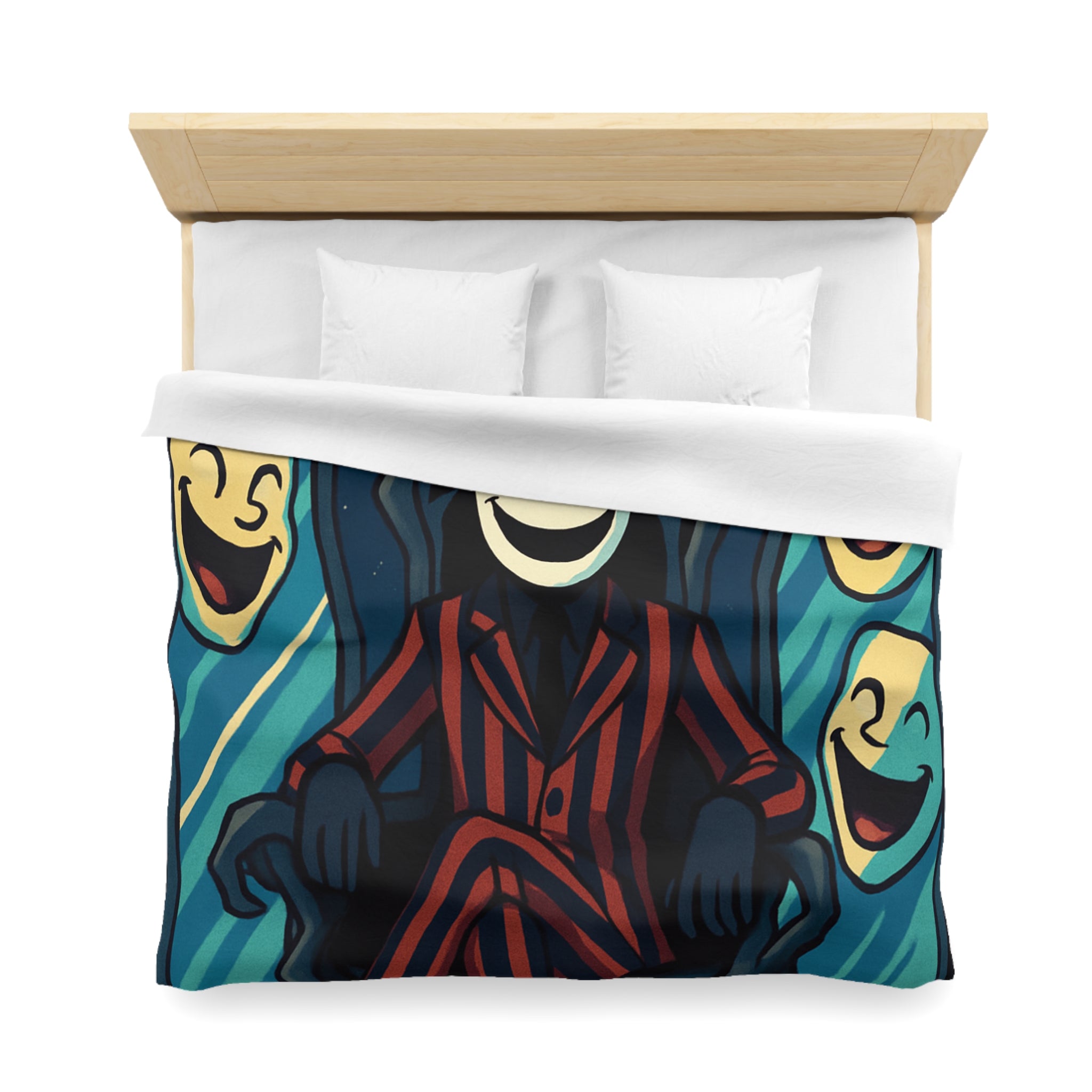 Housse de Couette Microfibre Design Artistique Moderne Décoration Chambre Confort Premium