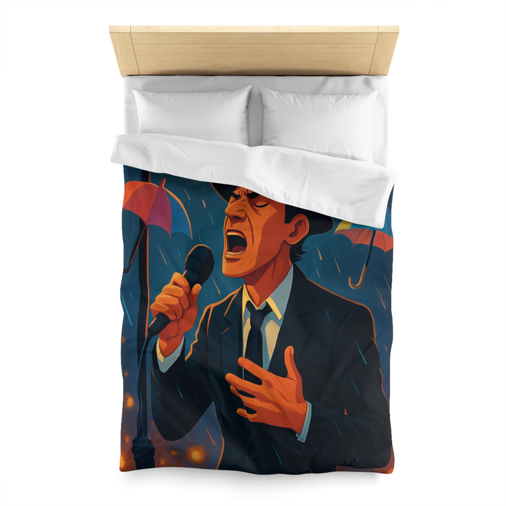 Housse de Couette Microfibre Illustration Unique Design Moderne Décoration Intérieure Raffinée