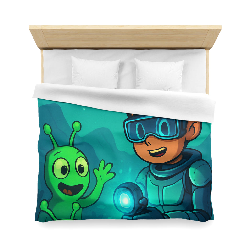 Housse de Couette Microfibre Design Artistique Moderne Décoration Chambre Confort Premium