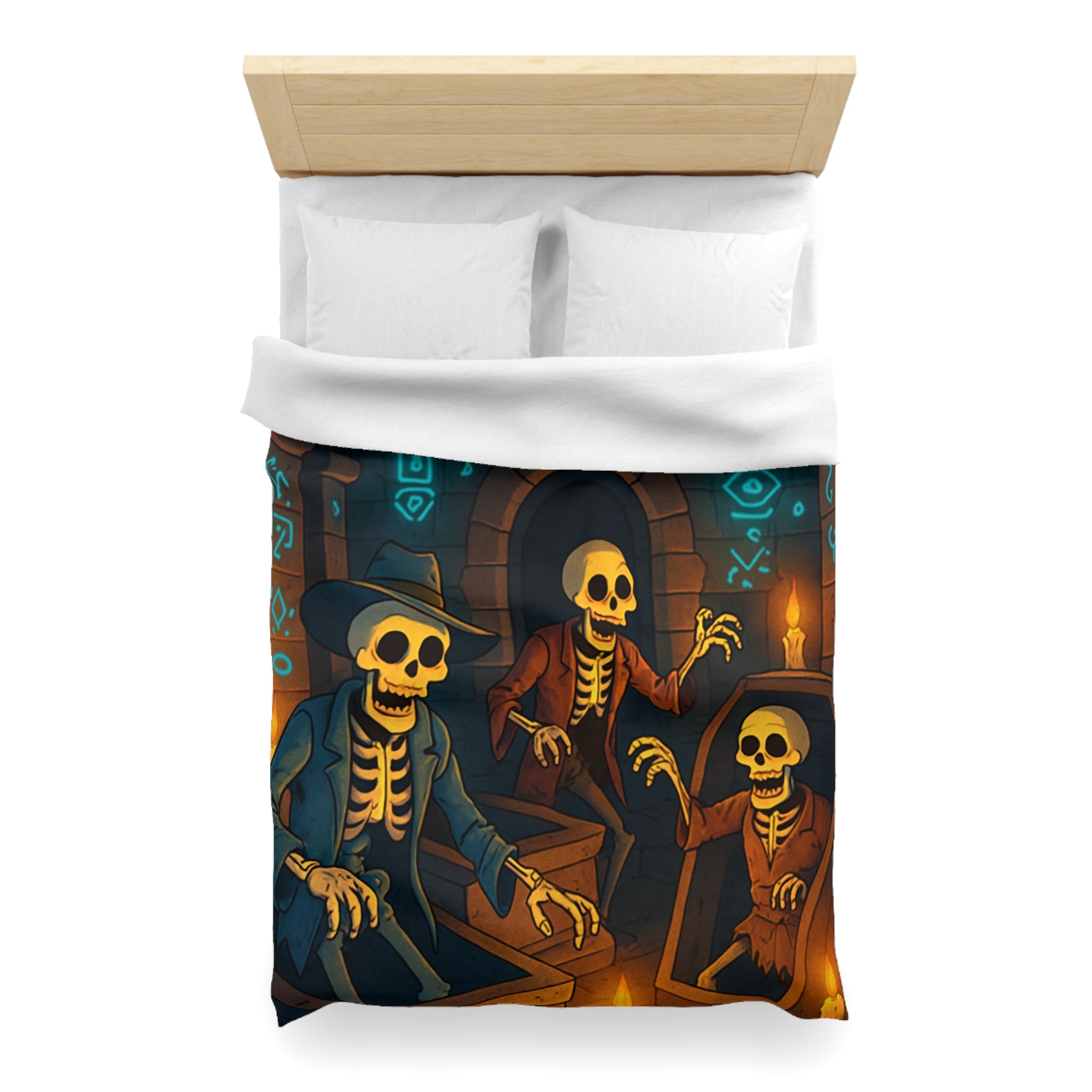 Housse de Couette Microfibre Illustration Unique Design Moderne Décoration Intérieure Raffinée