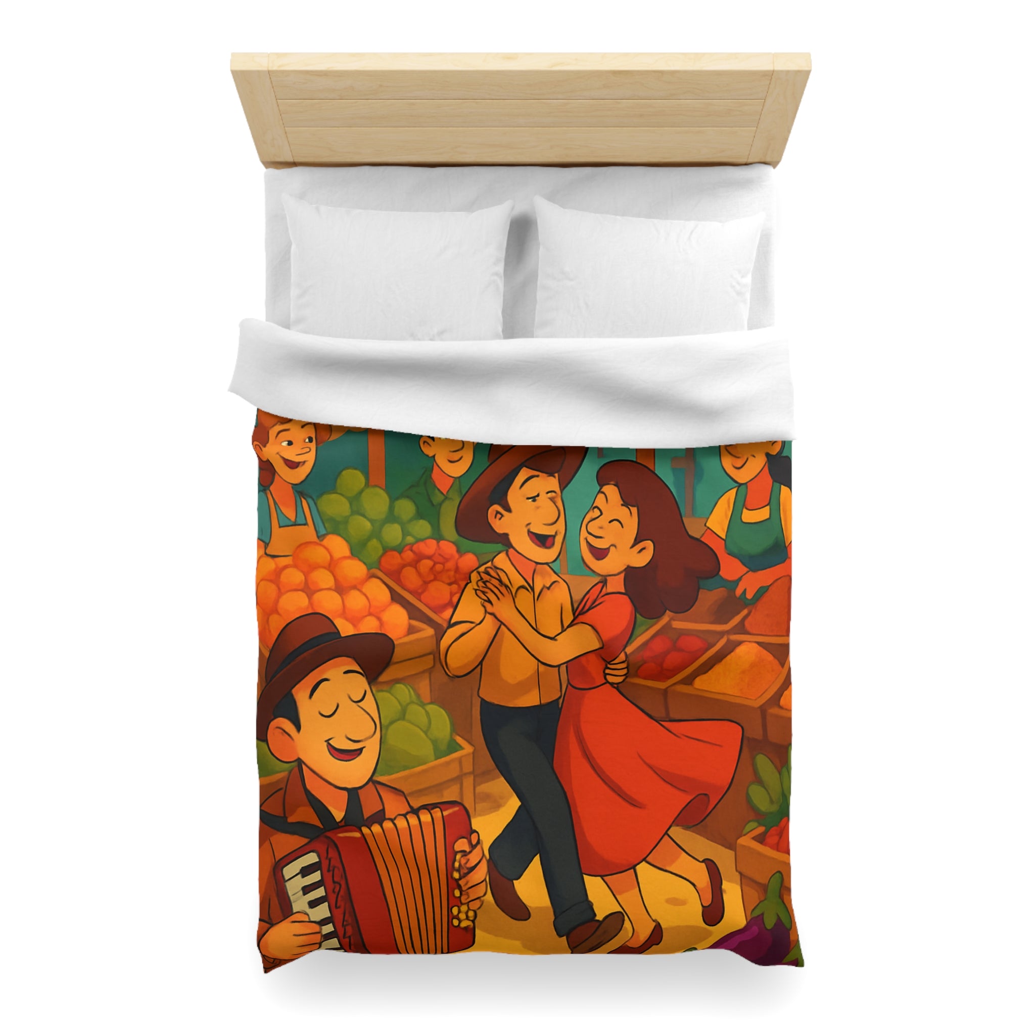 Housse de Couette Microfibre Design Artistique Moderne Décoration Chambre Confort Premium