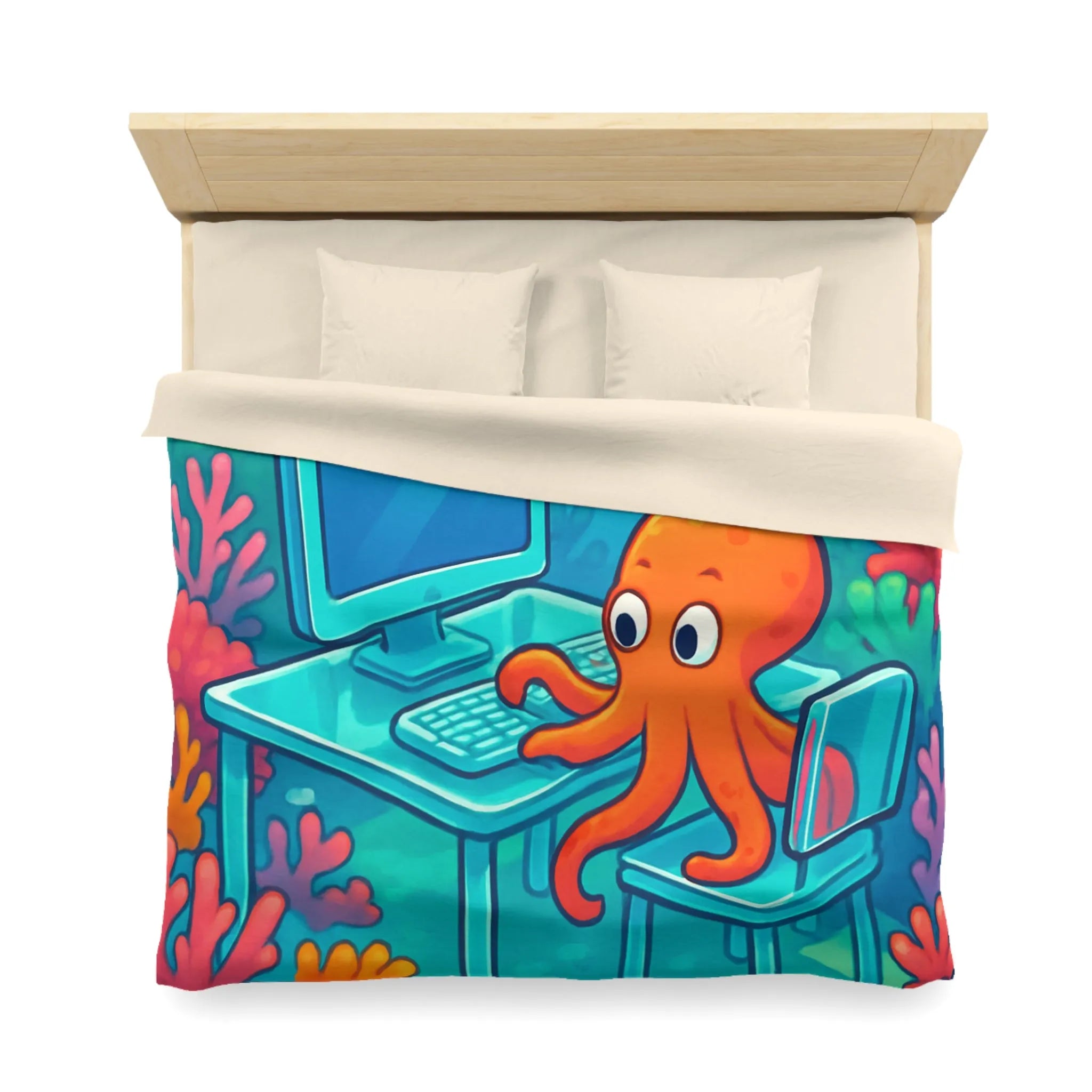 Housse de Couette Microfibre Art Graphique Contemporain Style Décoratif Chambre Tendance