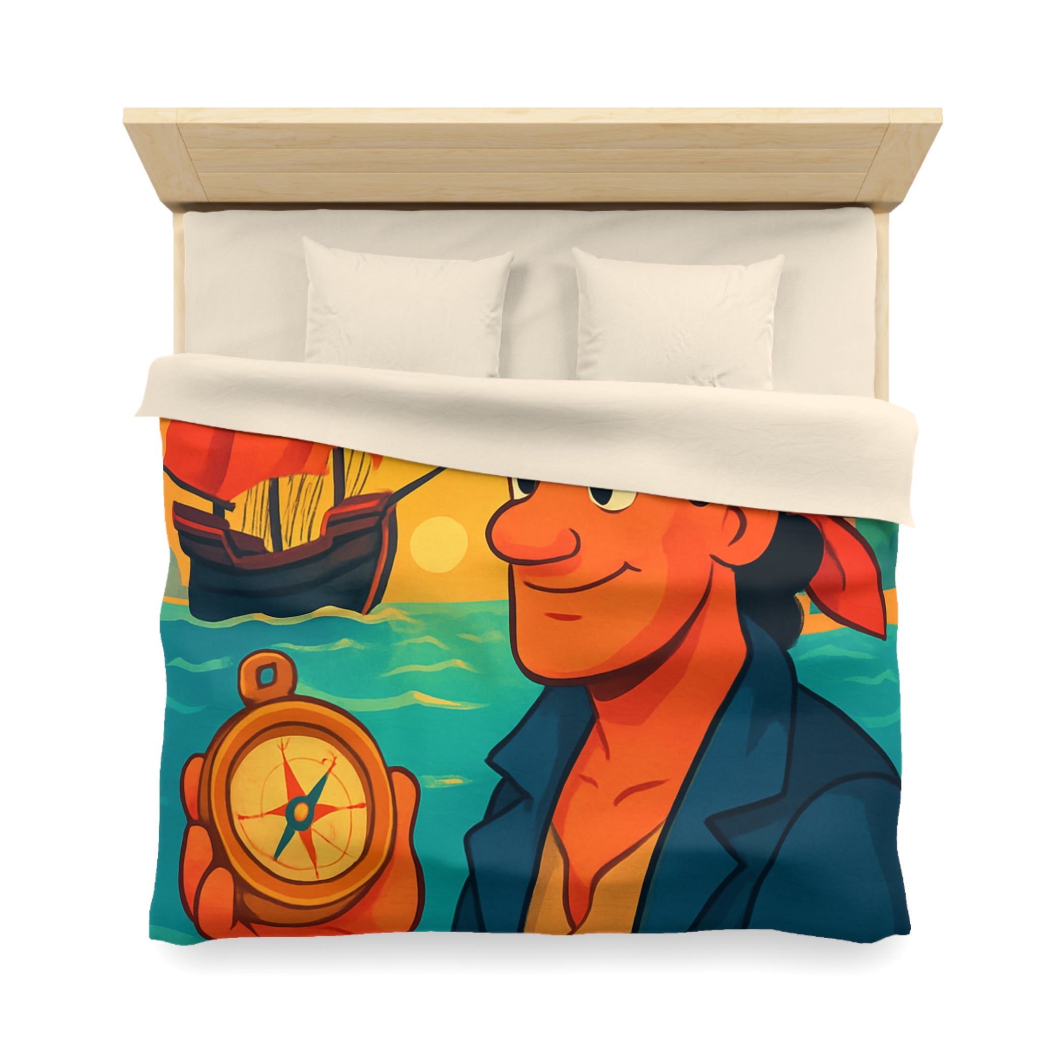 Housse de Couette Microfibre Illustration Unique Design Moderne Décoration Intérieure Raffinée