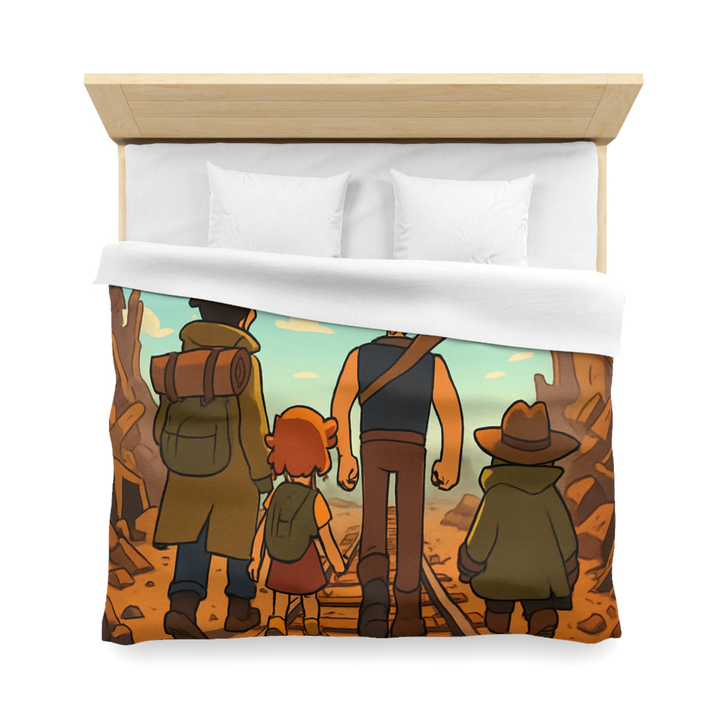 Housse de Couette Microfibre Illustration Unique Design Moderne Décoration Intérieure Raffinée