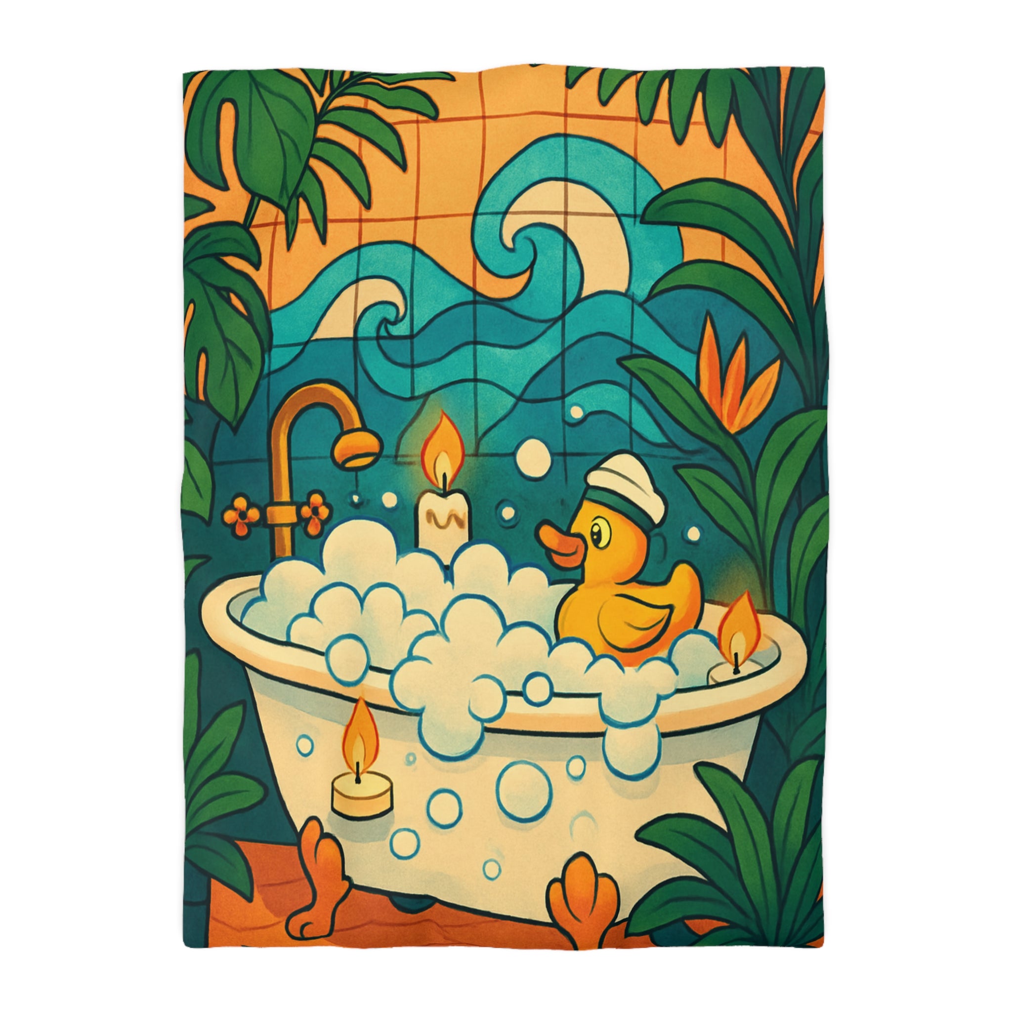 Housse de Couette Microfibre Design Artistique Moderne Décoration Chambre Confort Premium