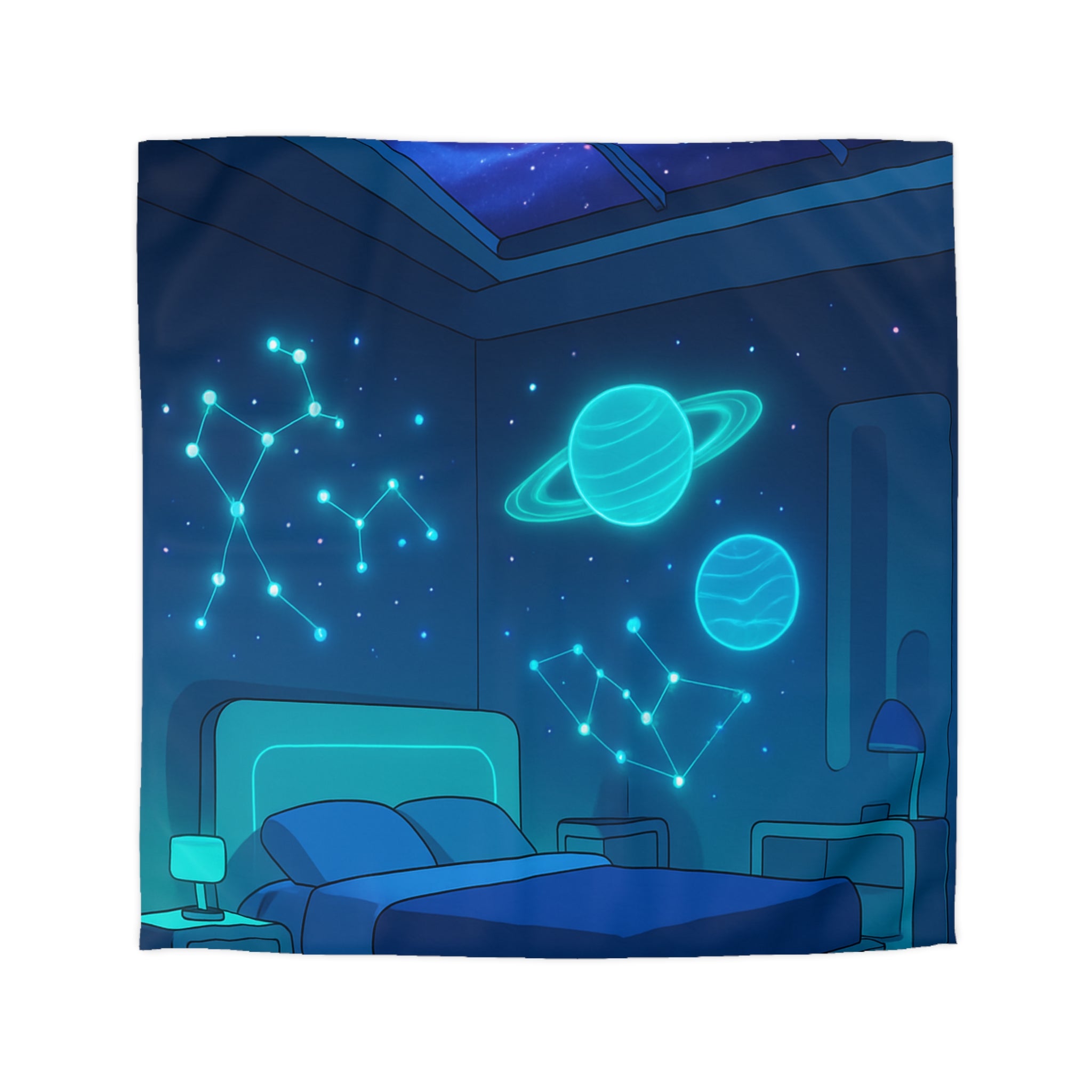 Housse de Couette Microfibre Design Artistique Moderne Décoration Chambre Confort Premium