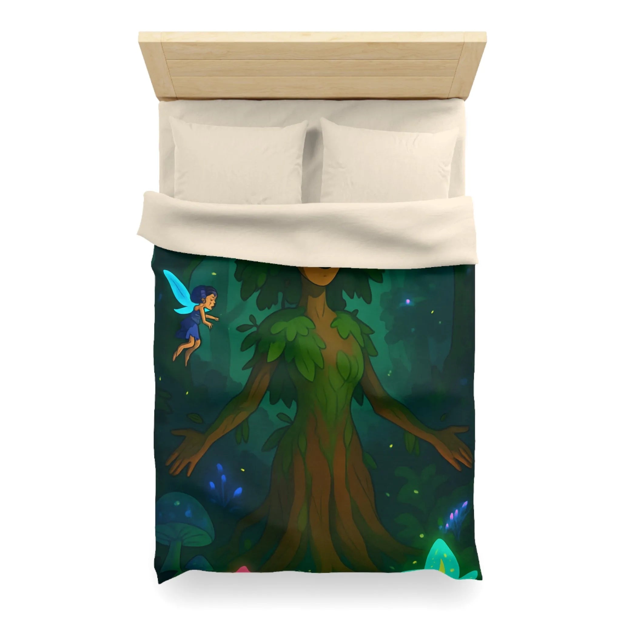 Émerveillez-vous avec une housse de couette féerique et apaisante de la forêt enchantée