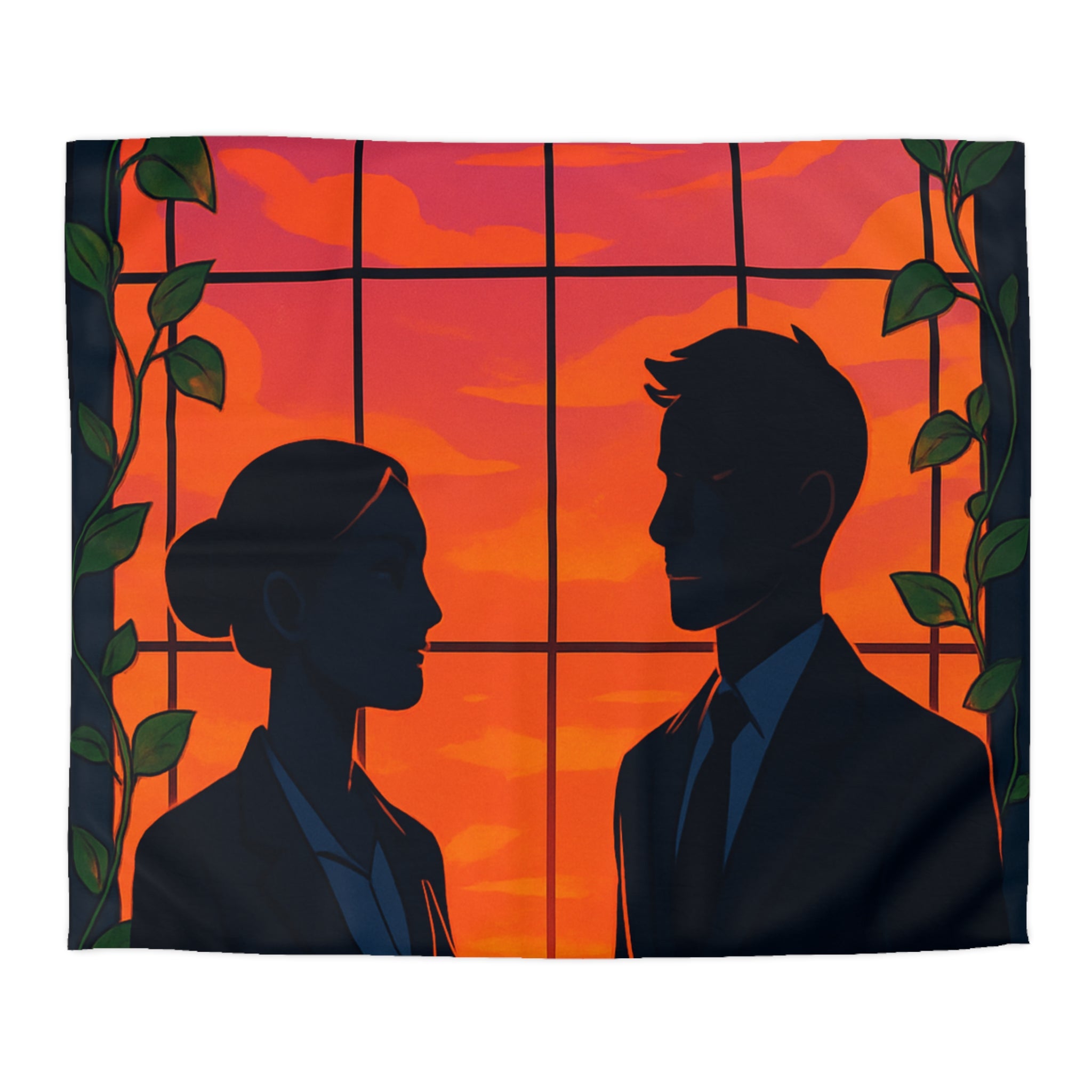 Housse de Couette Microfibre Design Artistique Moderne Décoration Chambre Confort Premium