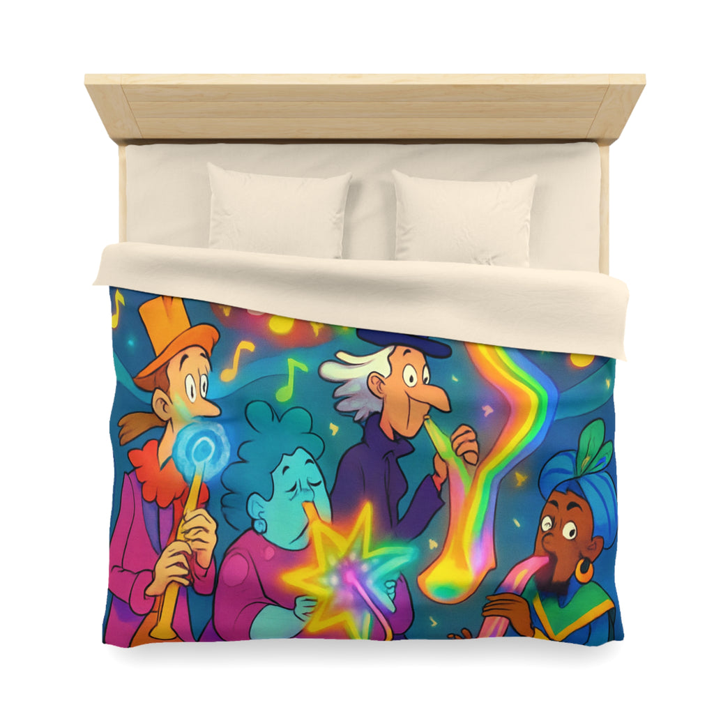 Housse de Couette Microfibre Design Artistique Moderne Décoration Chambre Confort Premium