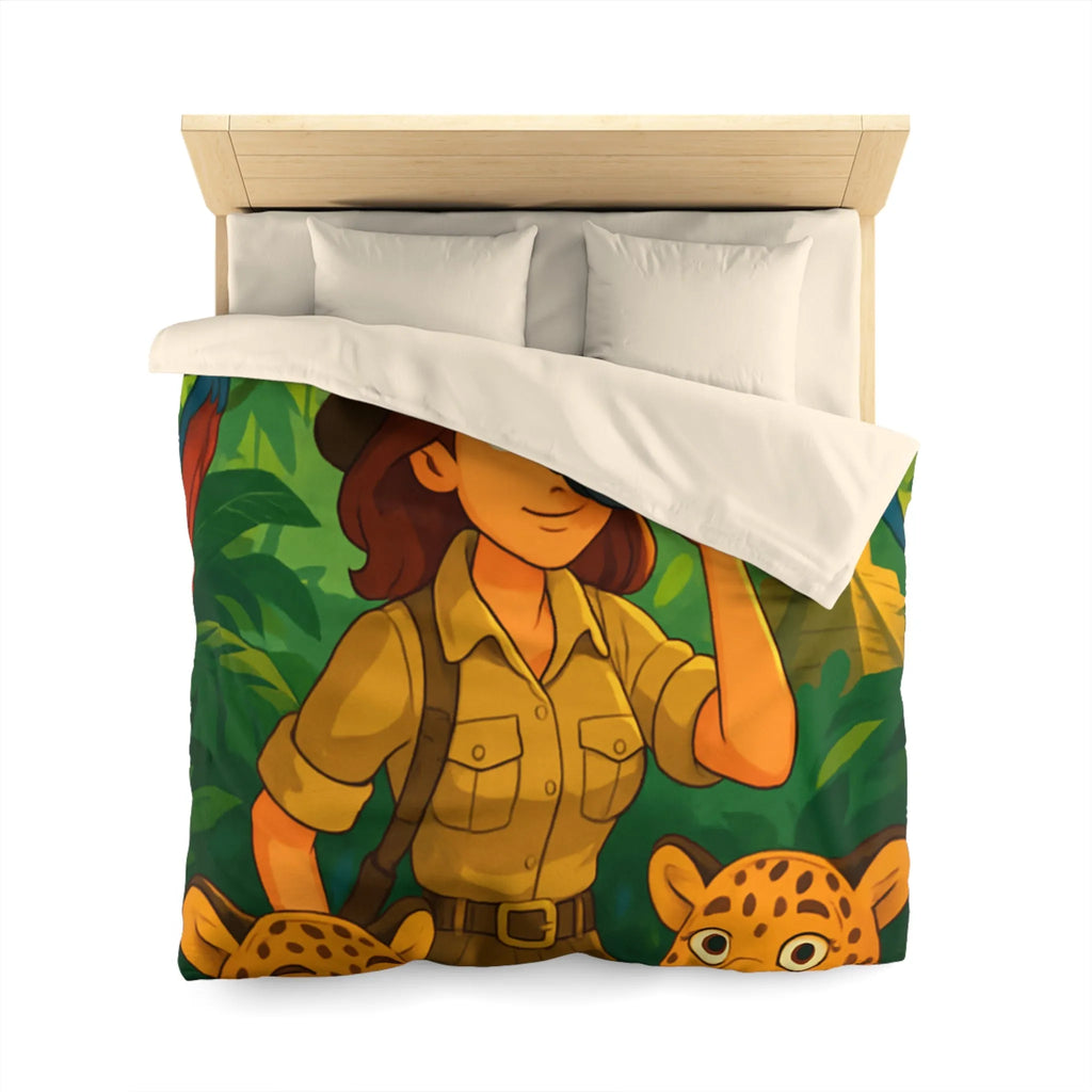 Exploration tropicale avec perroquets et jaguars dans la jungle luxuriante et mystérieuse