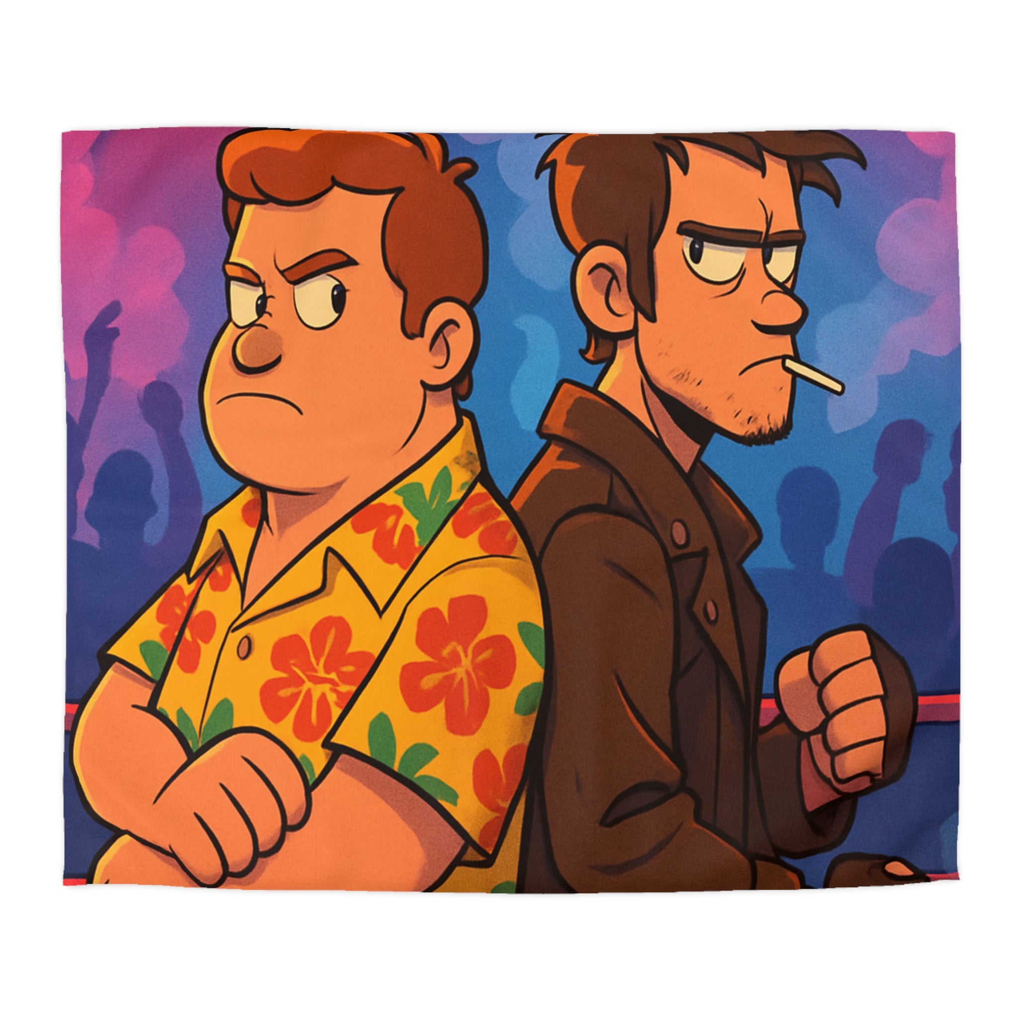 Housse de Couette Microfibre Illustration Unique Design Moderne Décoration Intérieure Raffinée