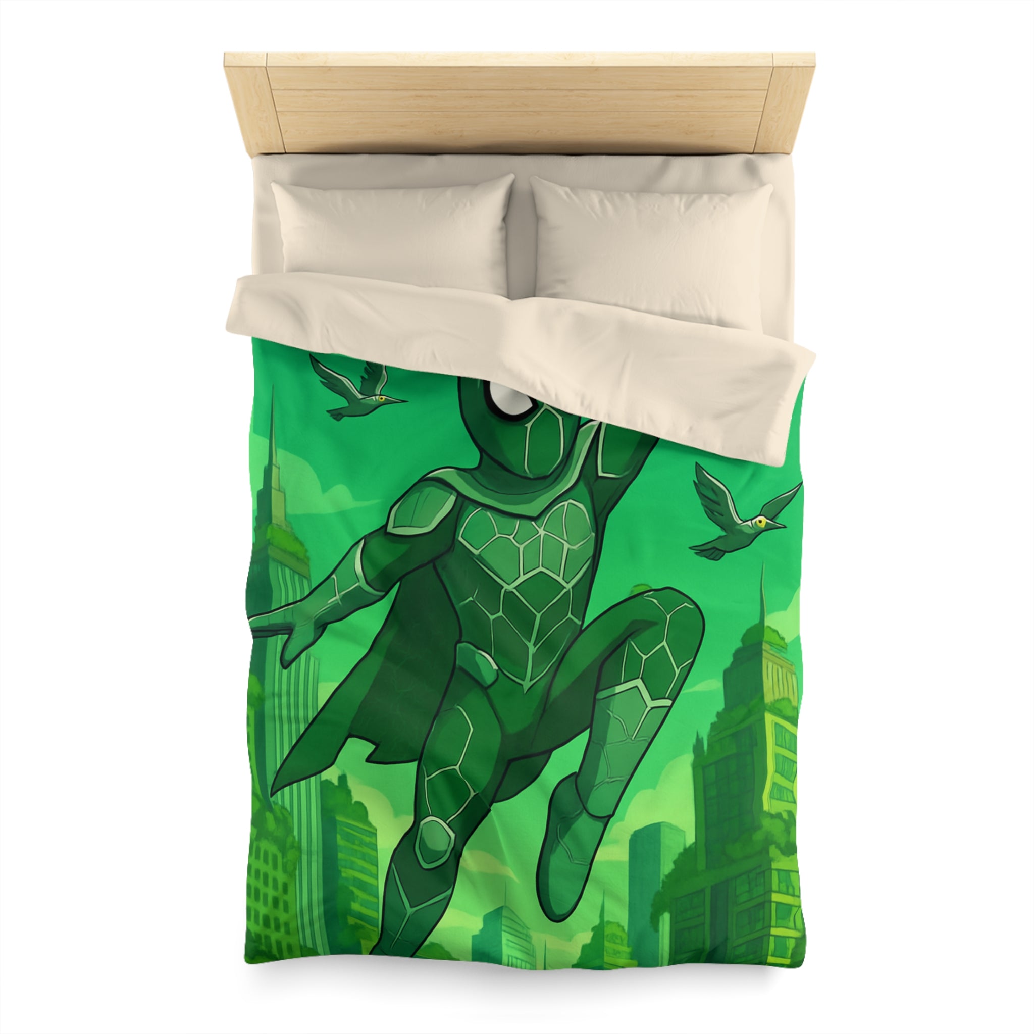 Housse de Couette Microfibre Motif Créatif Original Style Contemporain Chambre Élégante