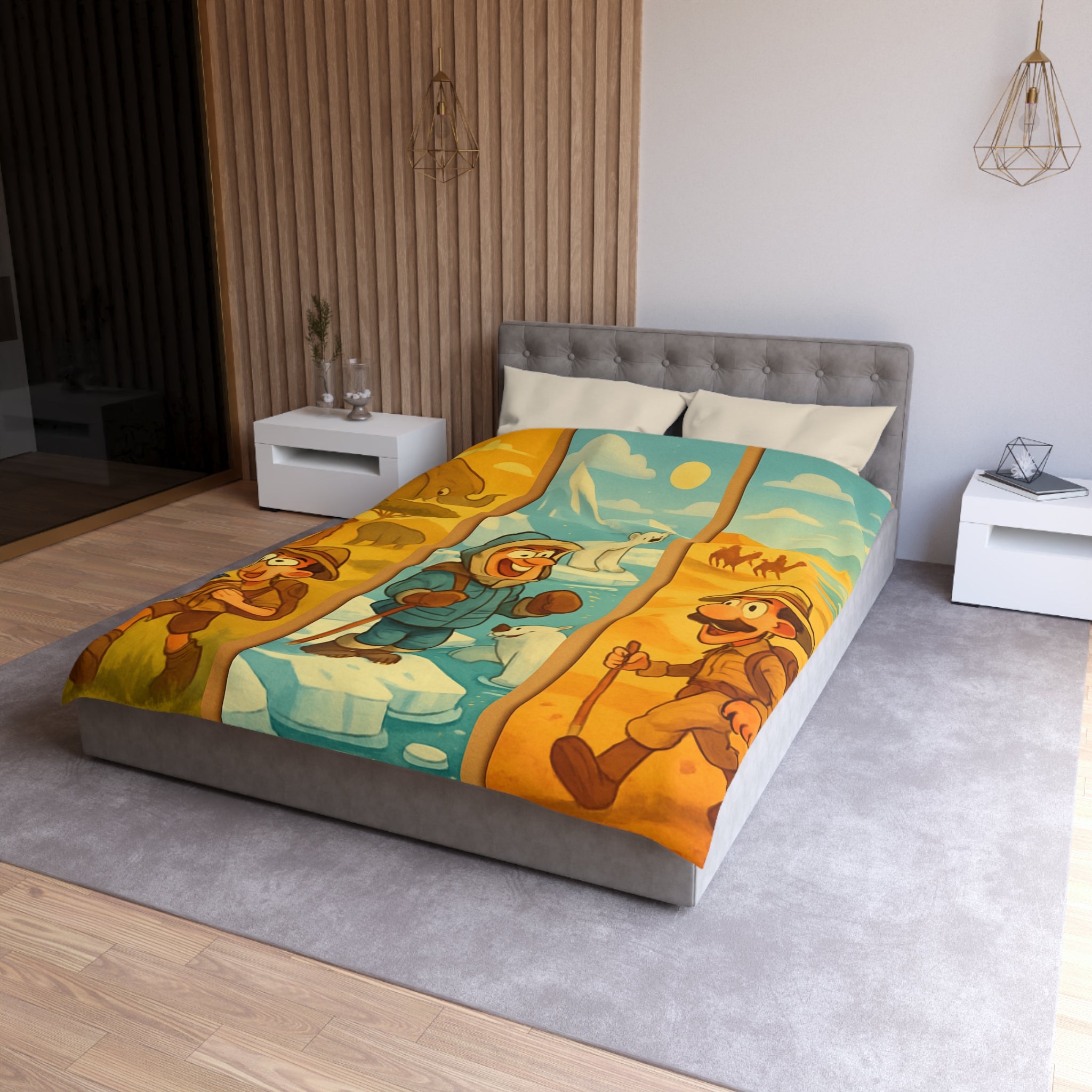 Housse de Couette Microfibre Création Artistique Moderne Design Exclusif Décoration Chambre