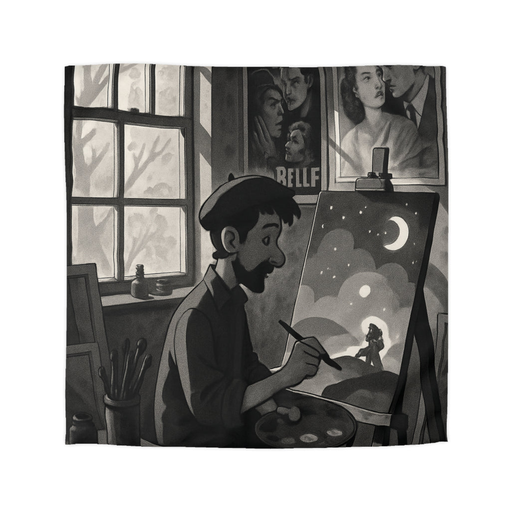 Housse de Couette Microfibre Illustration Unique Design Moderne Décoration Intérieure Raffinée