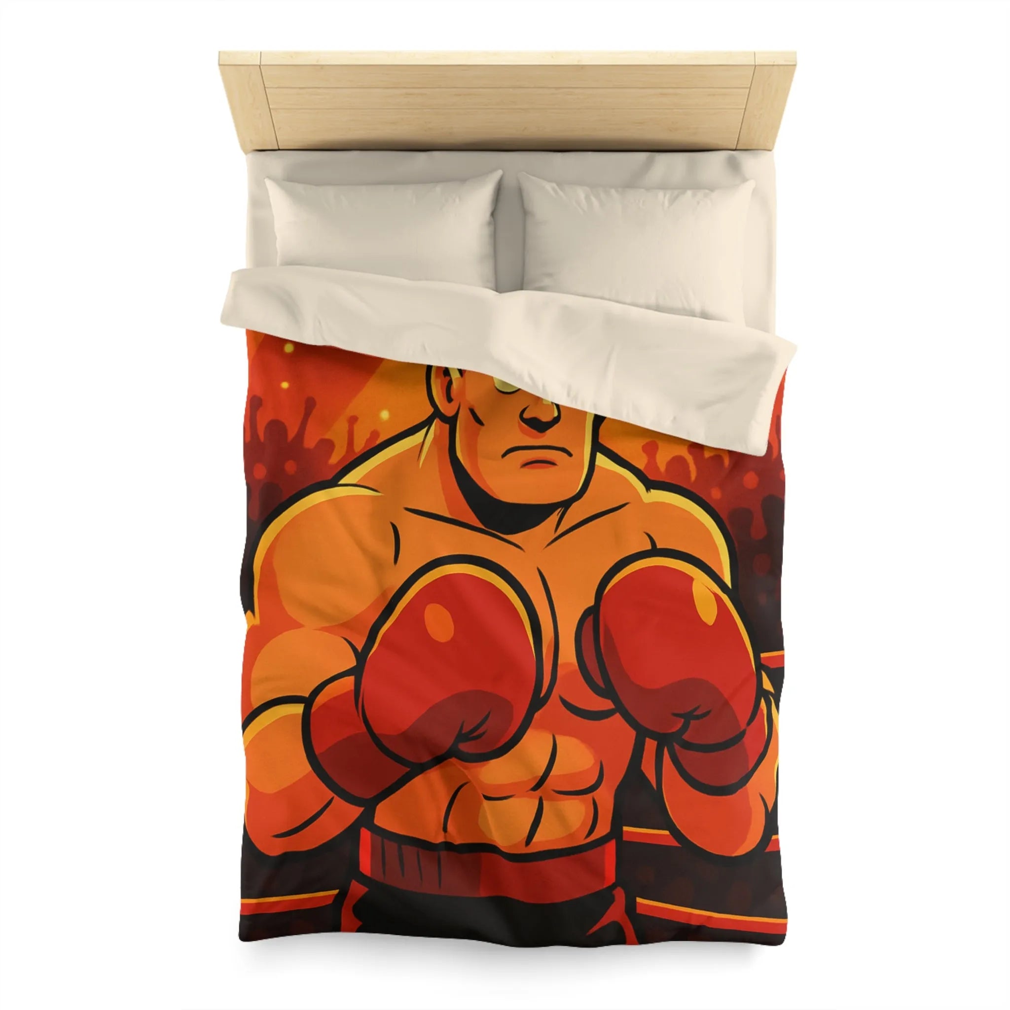 Housse de Couette Microfibre Art Graphique Contemporain Style Décoratif Chambre Tendance