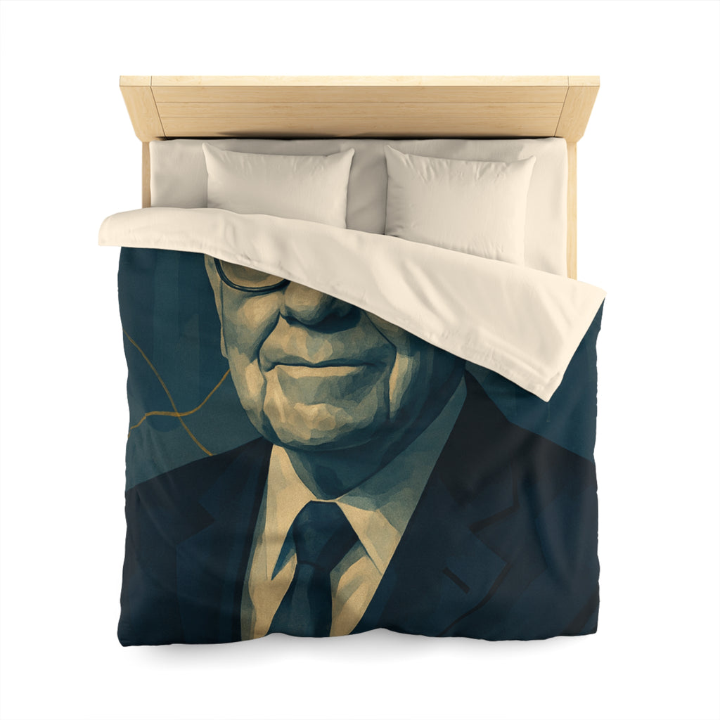 Housse de Couette Microfibre Motif Créatif Original Style Contemporain Chambre Élégante