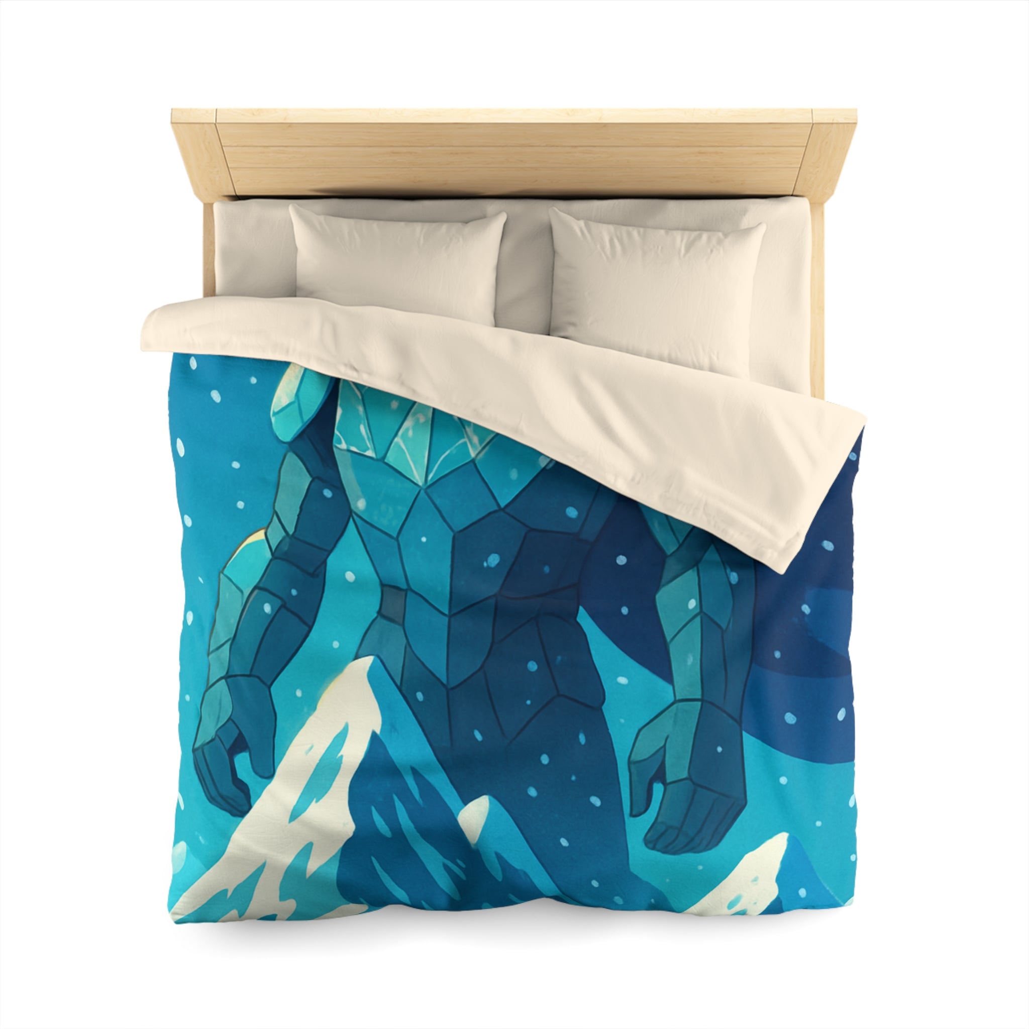 Housse de Couette Microfibre Illustration Unique Design Moderne Décoration Intérieure Raffinée