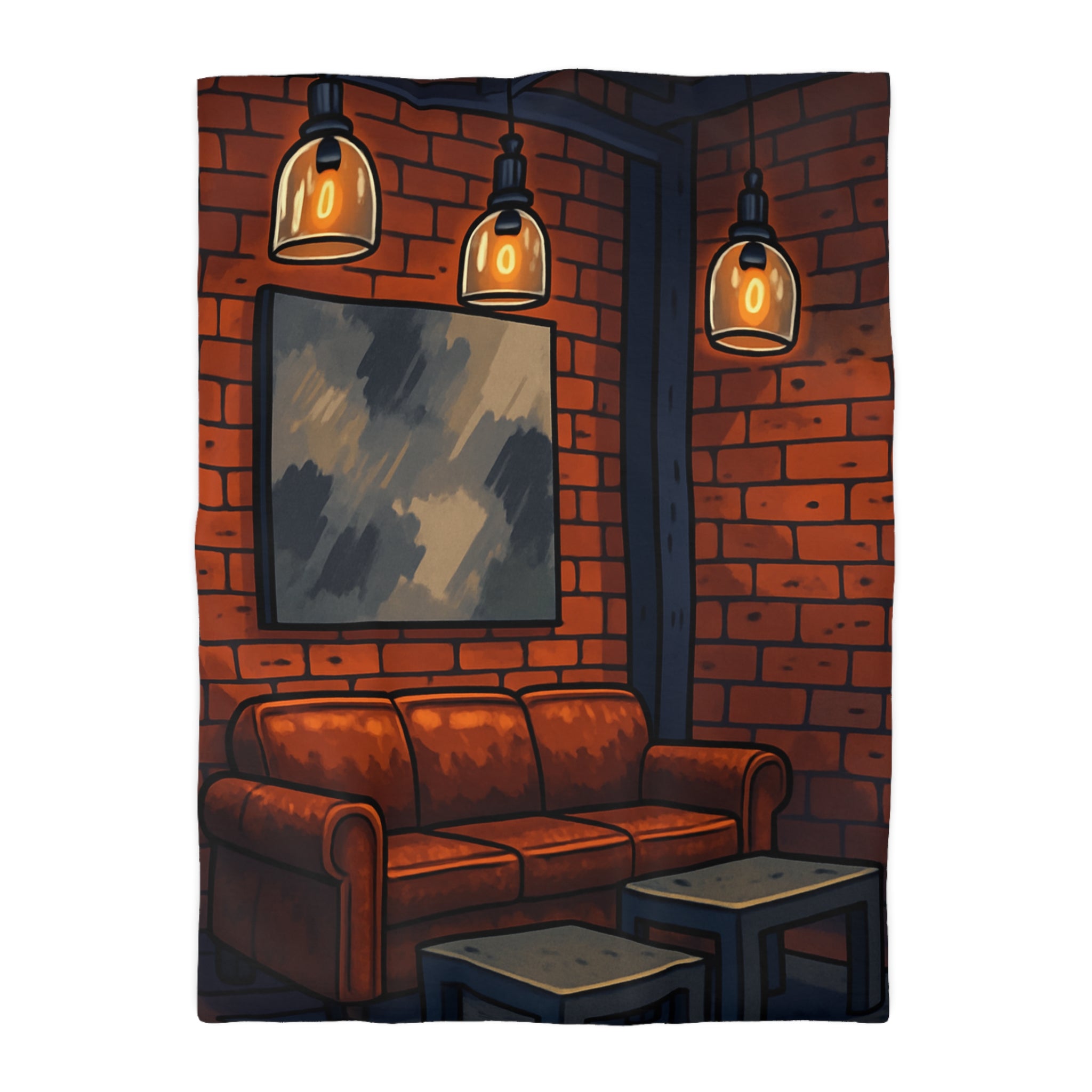 Housse de Couette Microfibre Illustration Unique Design Moderne Décoration Intérieure Raffinée