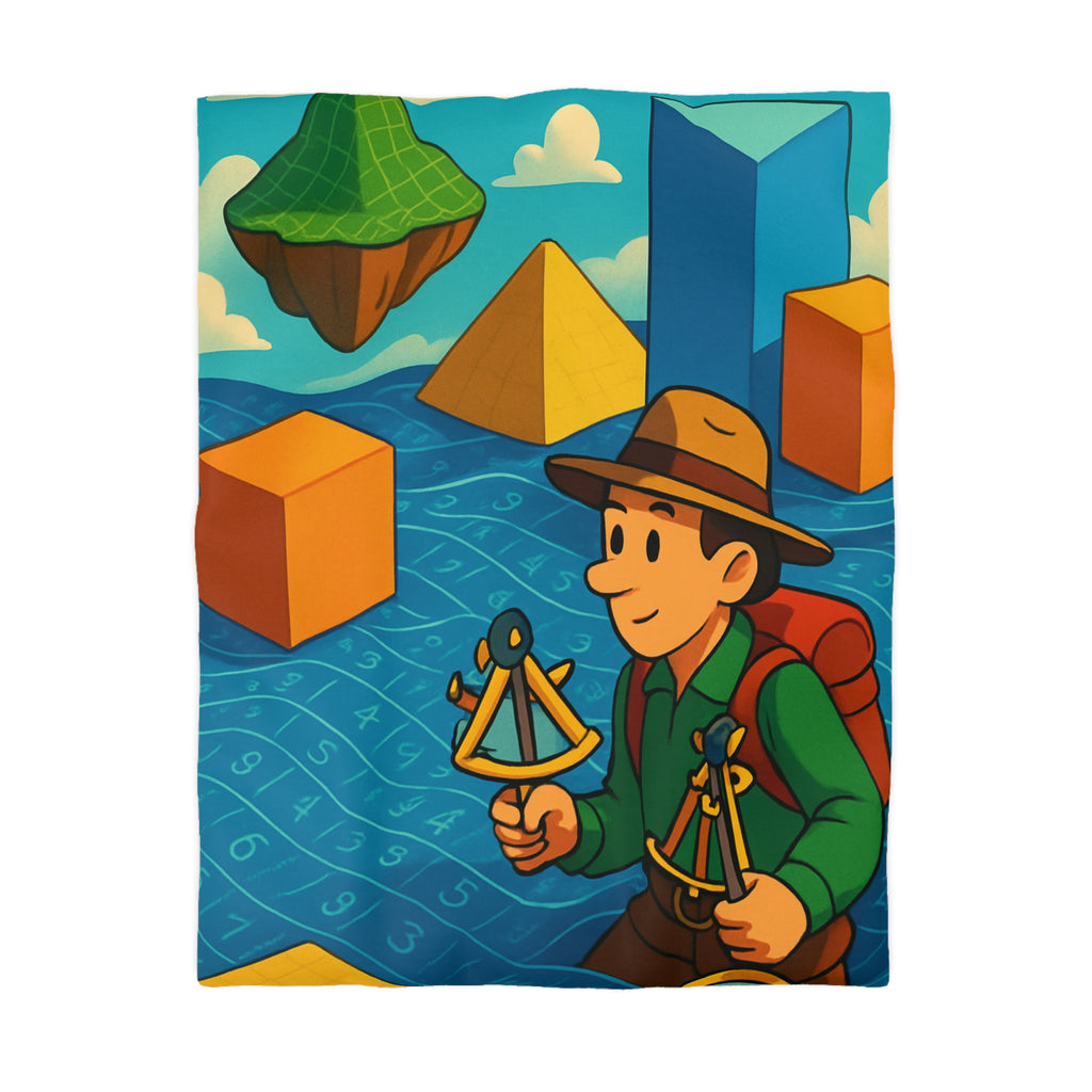 Housse de Couette Microfibre Motif Créatif Original Style Contemporain Chambre Élégante