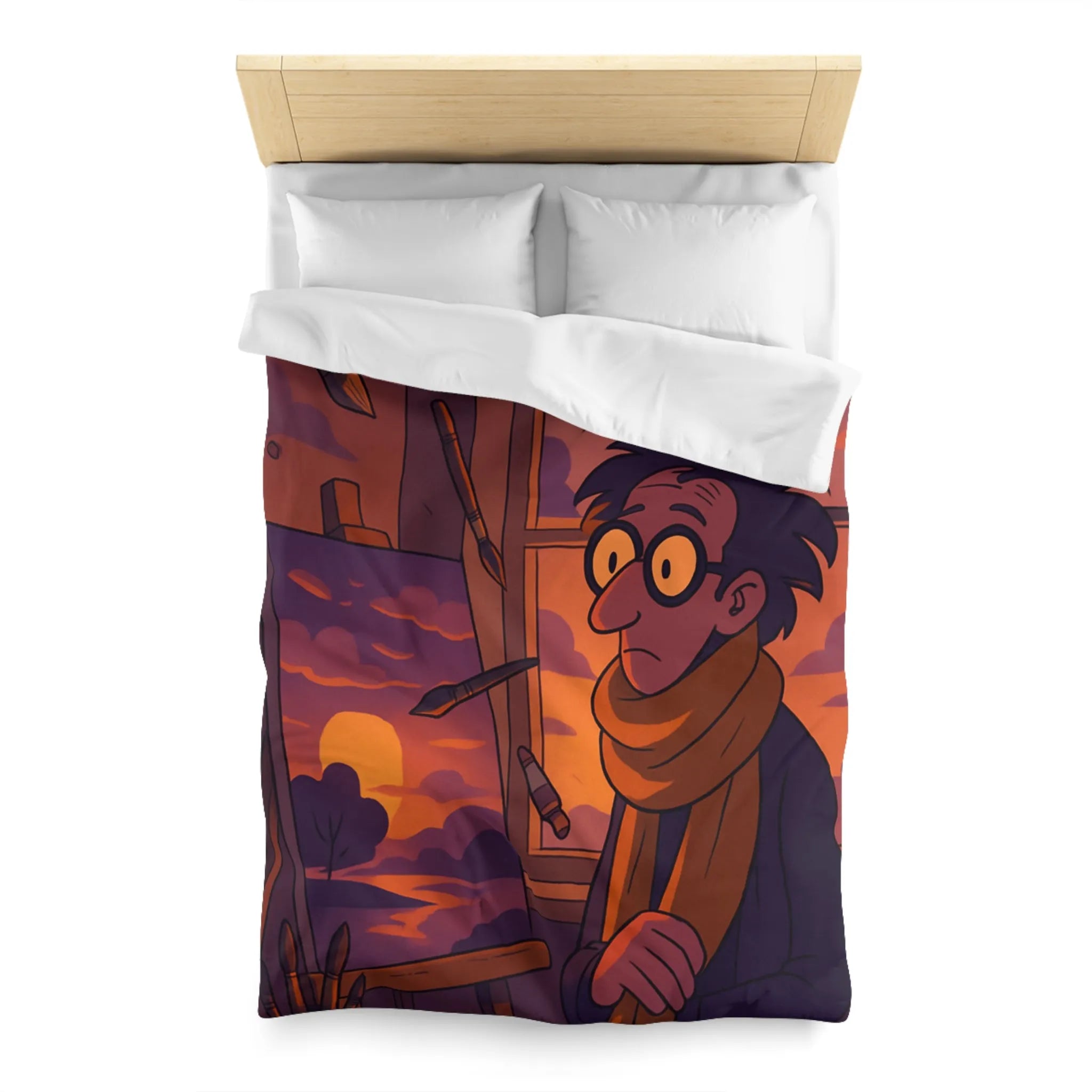 Housse de Couette Microfibre Création Artistique Moderne Design Exclusif Décoration Chambre