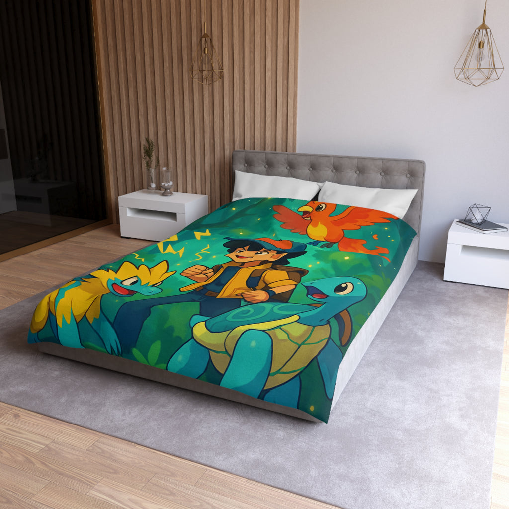 Housse de Couette Microfibre Motif Créatif Original Style Contemporain Chambre Élégante