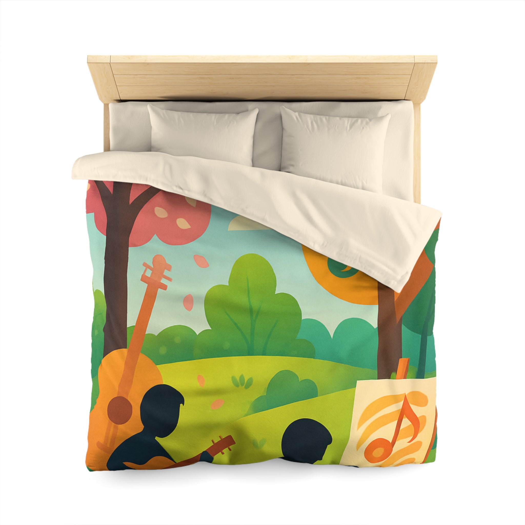 Housse de Couette Microfibre Design Artistique Moderne Décoration Chambre Confort Premium