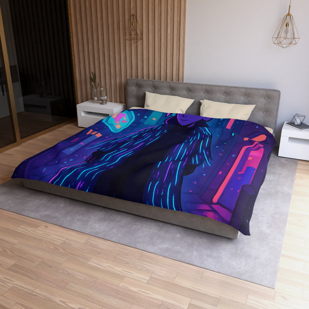 Housse de Couette Microfibre Design Artistique Moderne Décoration Chambre Confort Premium