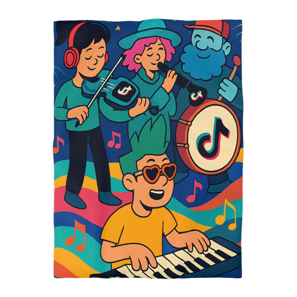 Housse de Couette Microfibre Illustration Unique Design Moderne Décoration Intérieure Raffinée